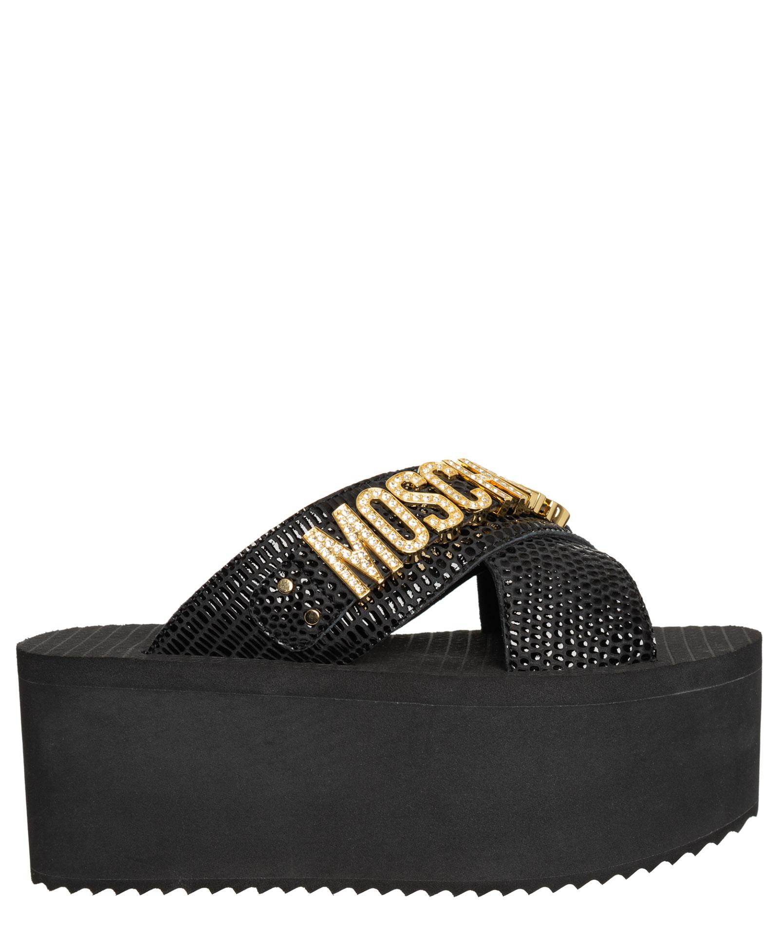Moschino Sandals in Black | Lyst