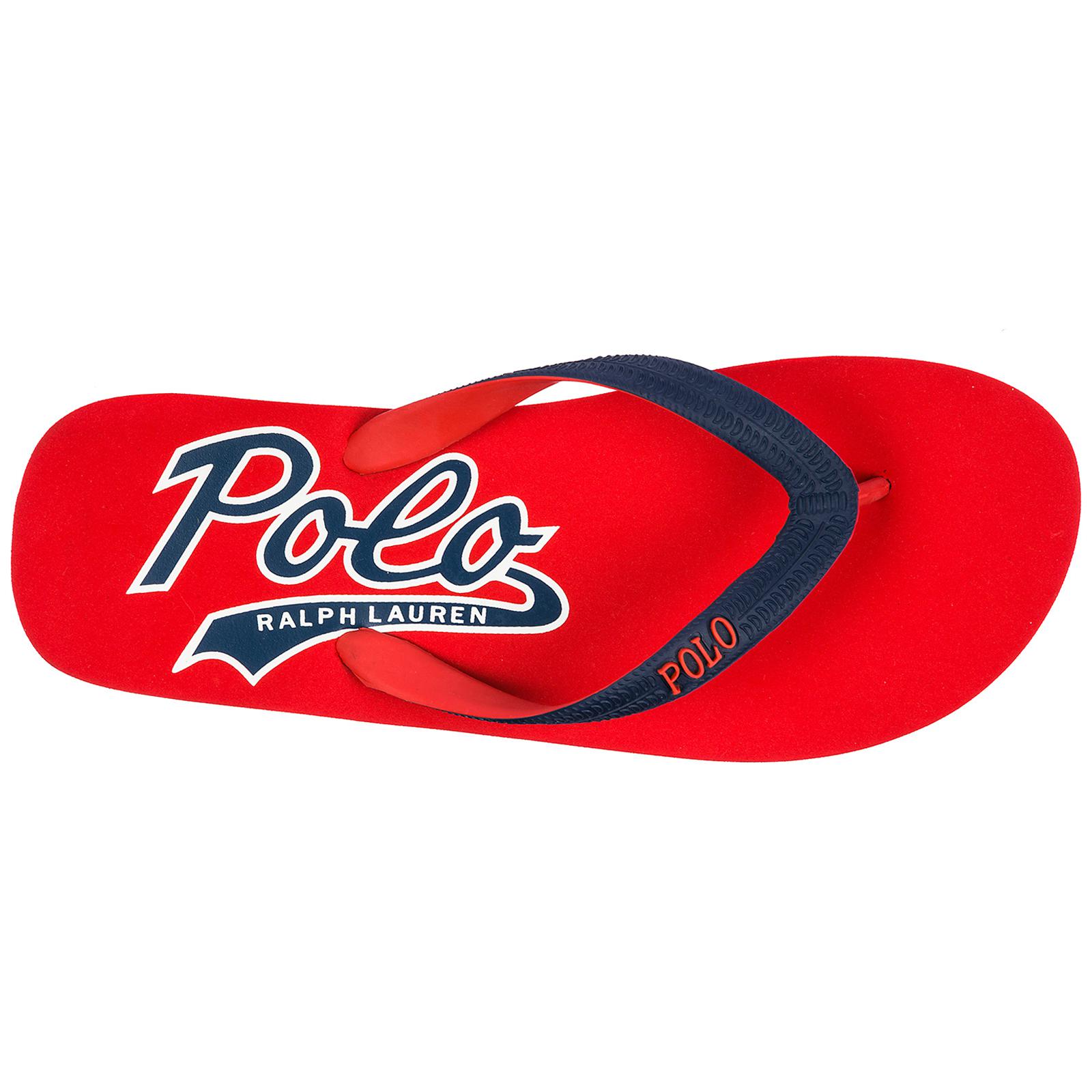 red rubber flip flops