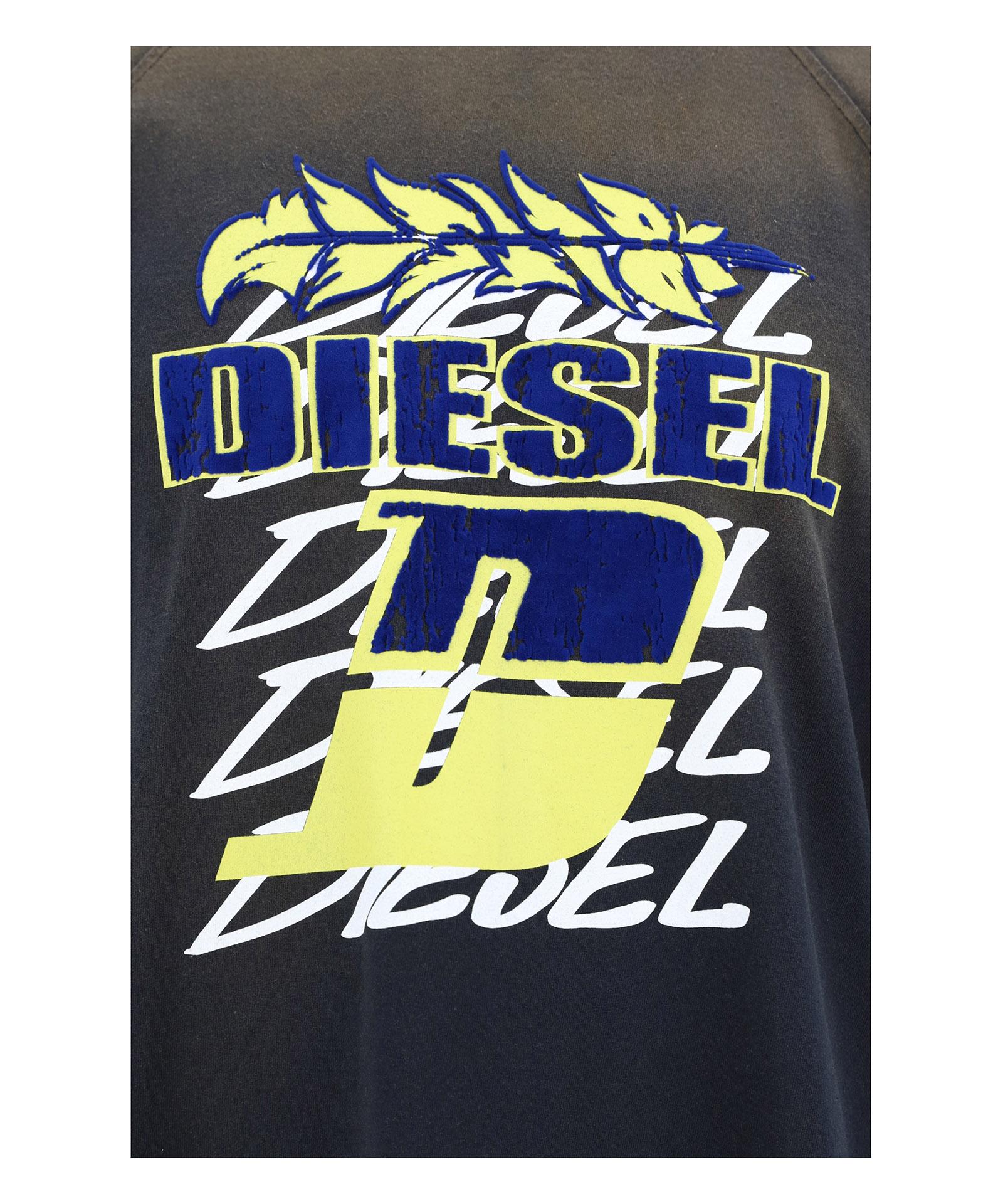 【DIESEL】T-Roxt-Stripe Black T-Roxt-Stripe T-shirt by Diesel on Sale