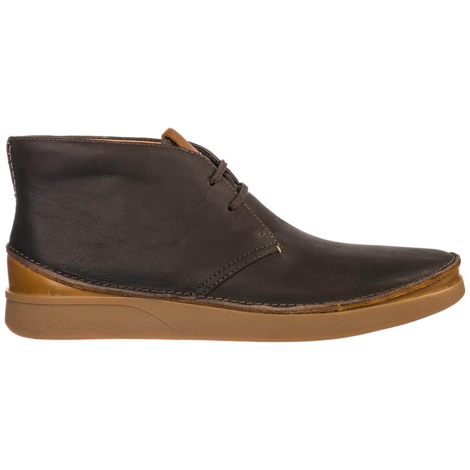 Clarks Men's Suede Desert Boots Lace Up Ankle Boots Oakland in Dark