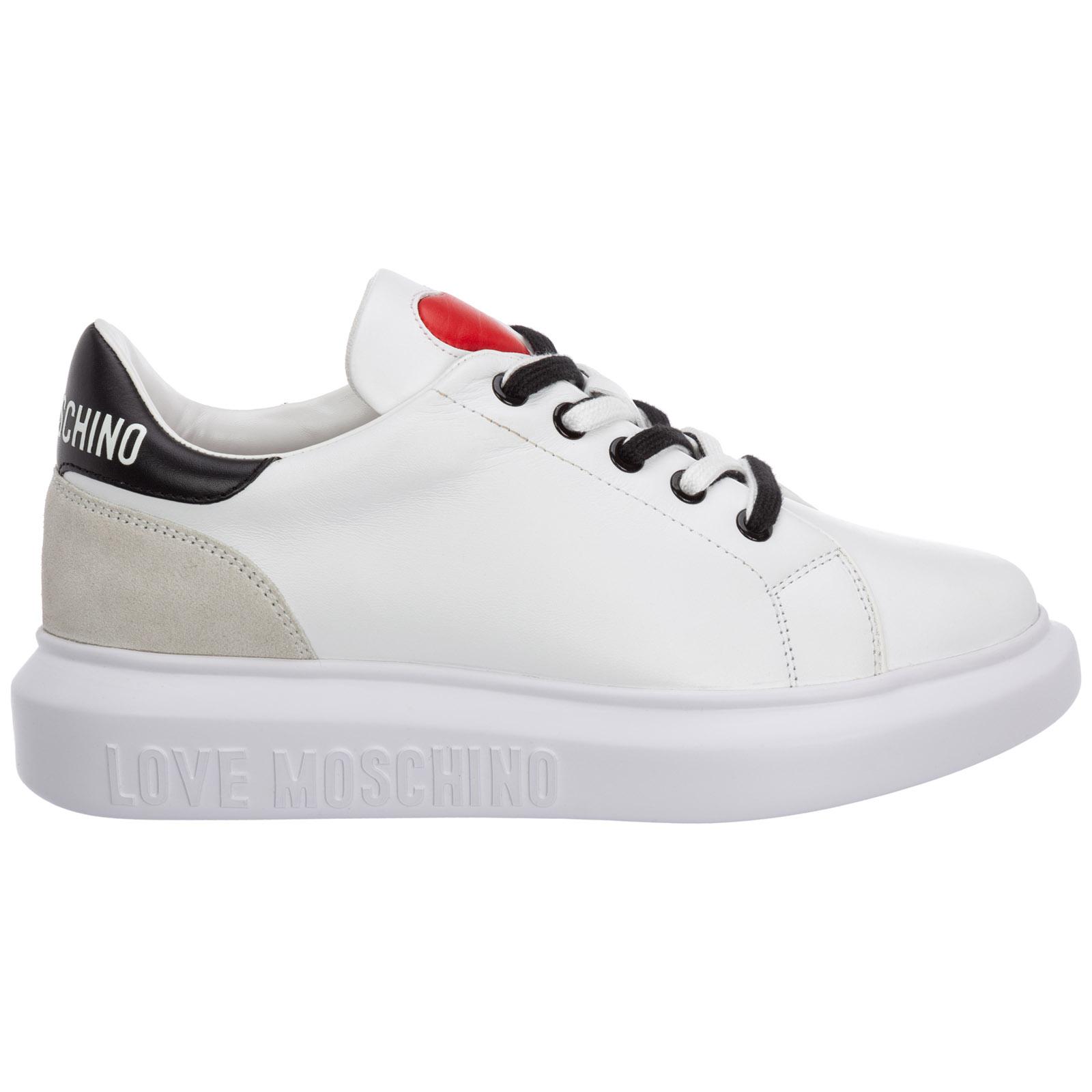 toeter Denemarken Kano Love Moschino Shoes Leather Trainers Sneakers Love in White | Lyst
