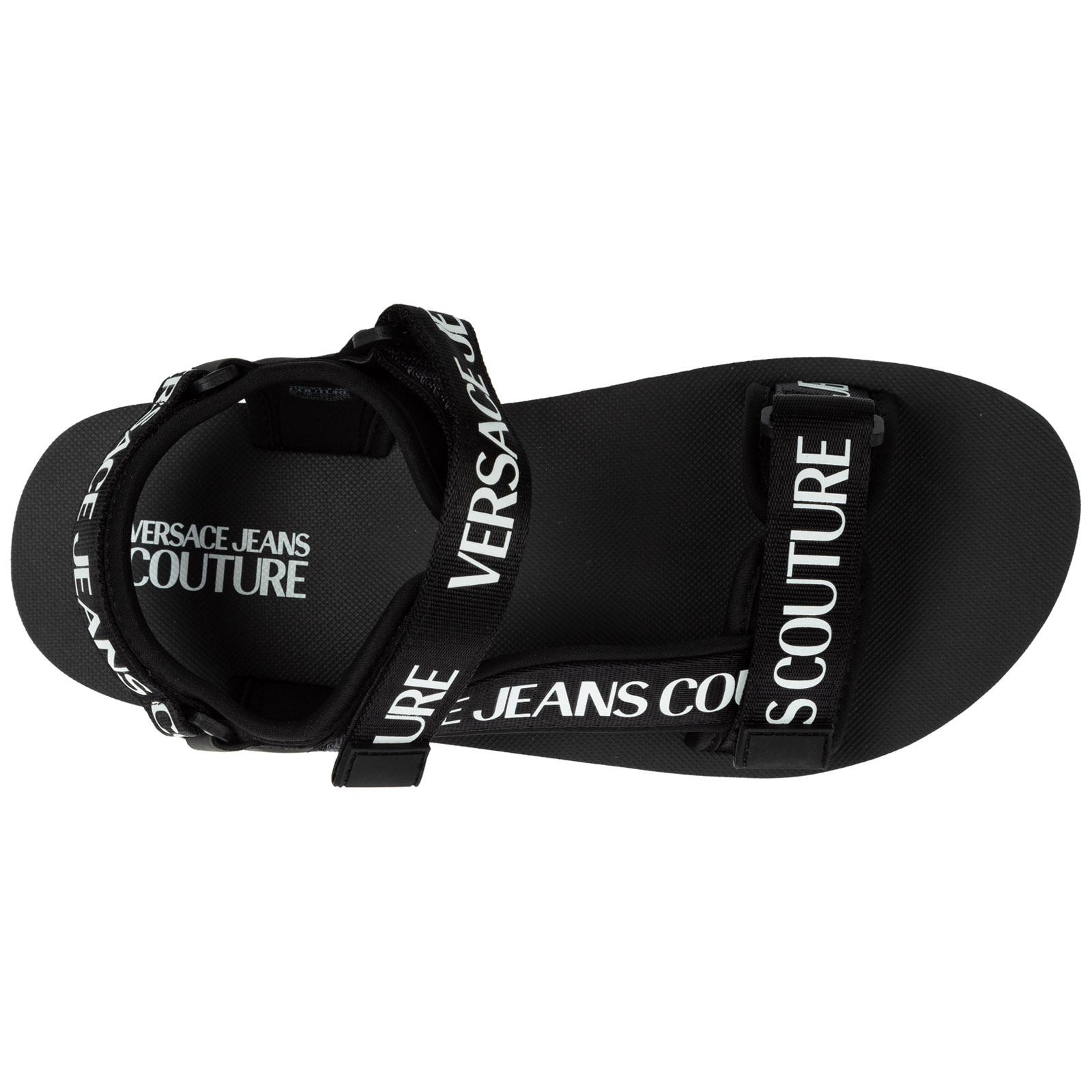 Versace Jeans Couture Sandals Strap Sandal in Black for Men | Lyst