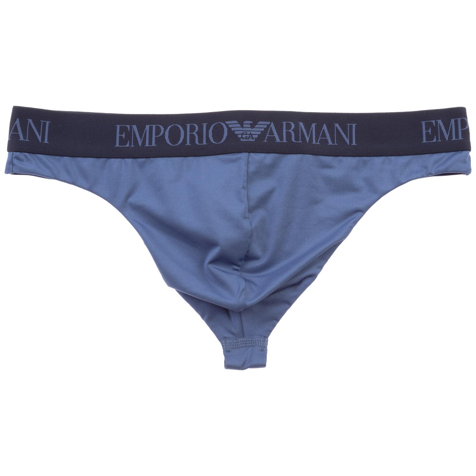 Emporio Armani Synthetic Thong in Iris (Blue) for Men | Lyst