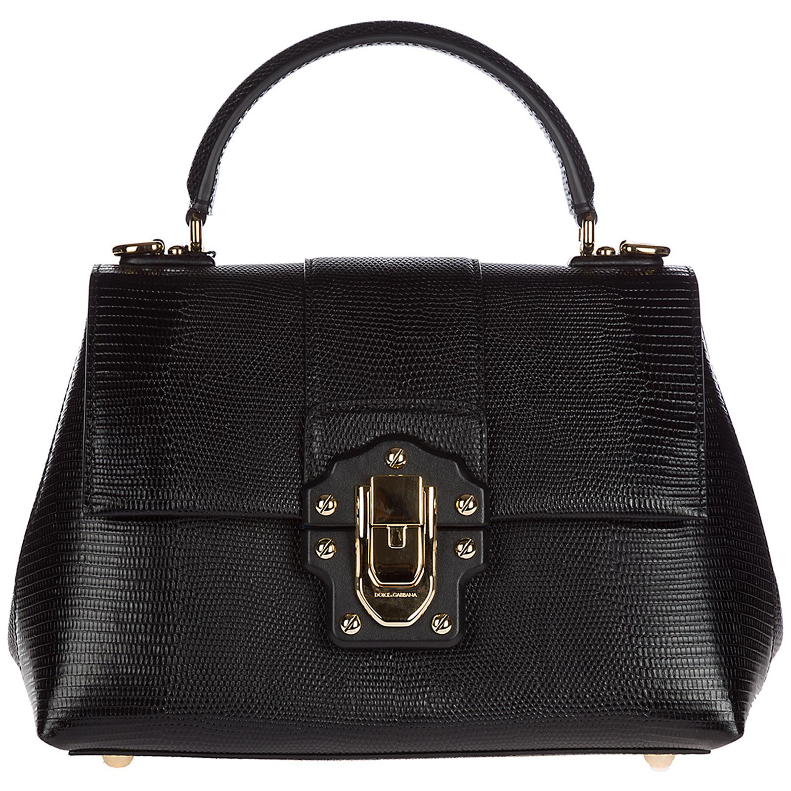 Dolce & Gabbana Leather Lucia Tote Bag in Nero (Black) - Lyst