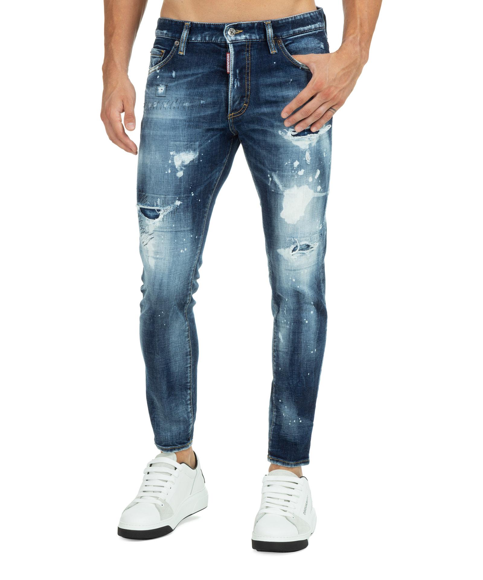 DSquared² Dan Ciao Bella Skinny Jeans in Blue for Men | Lyst UK