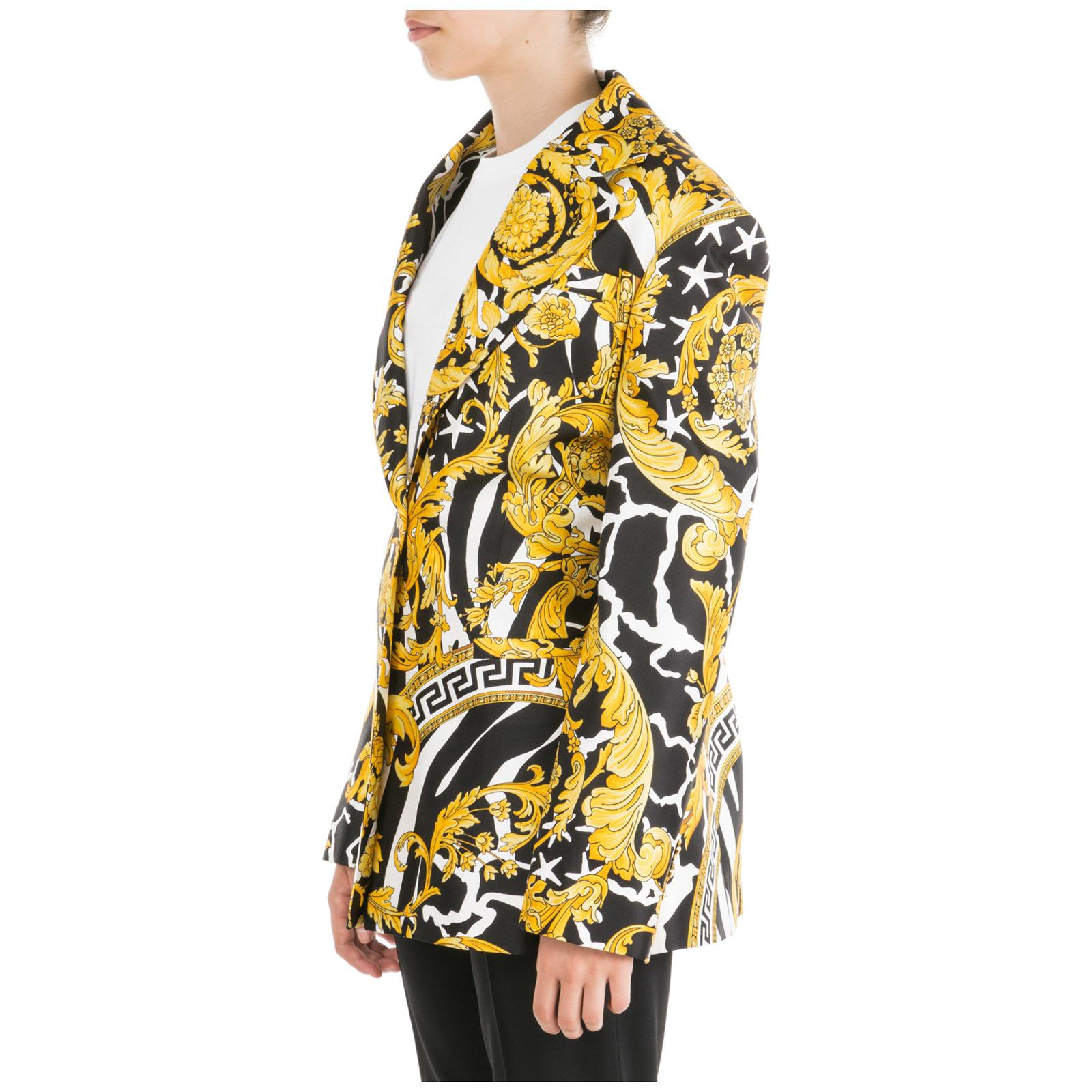 Versace Silk Women's Jacket Blazer Savage Barocco in Yellow - Lyst