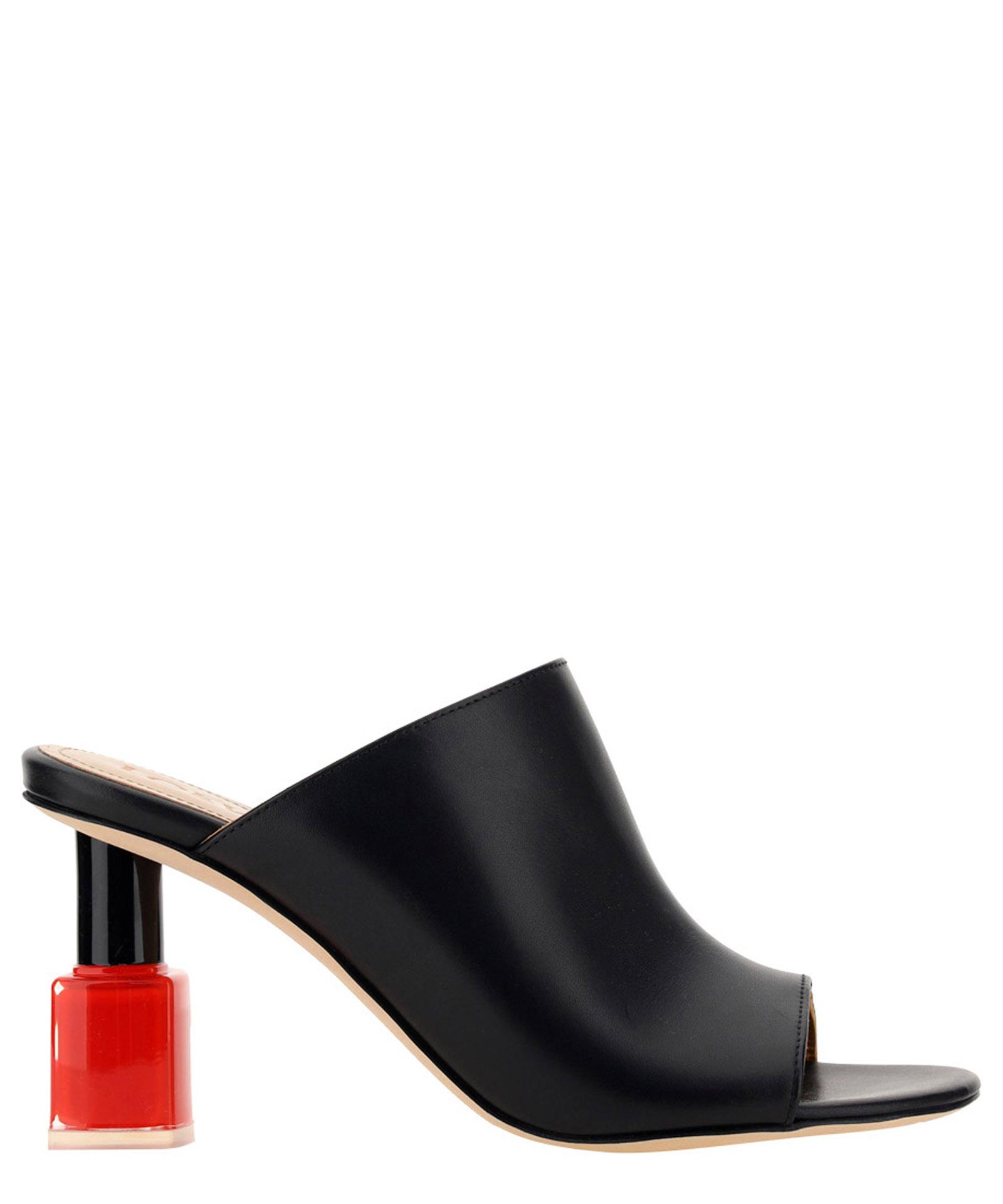 Loewe Nail Polish Heeled Mules in Black Lyst