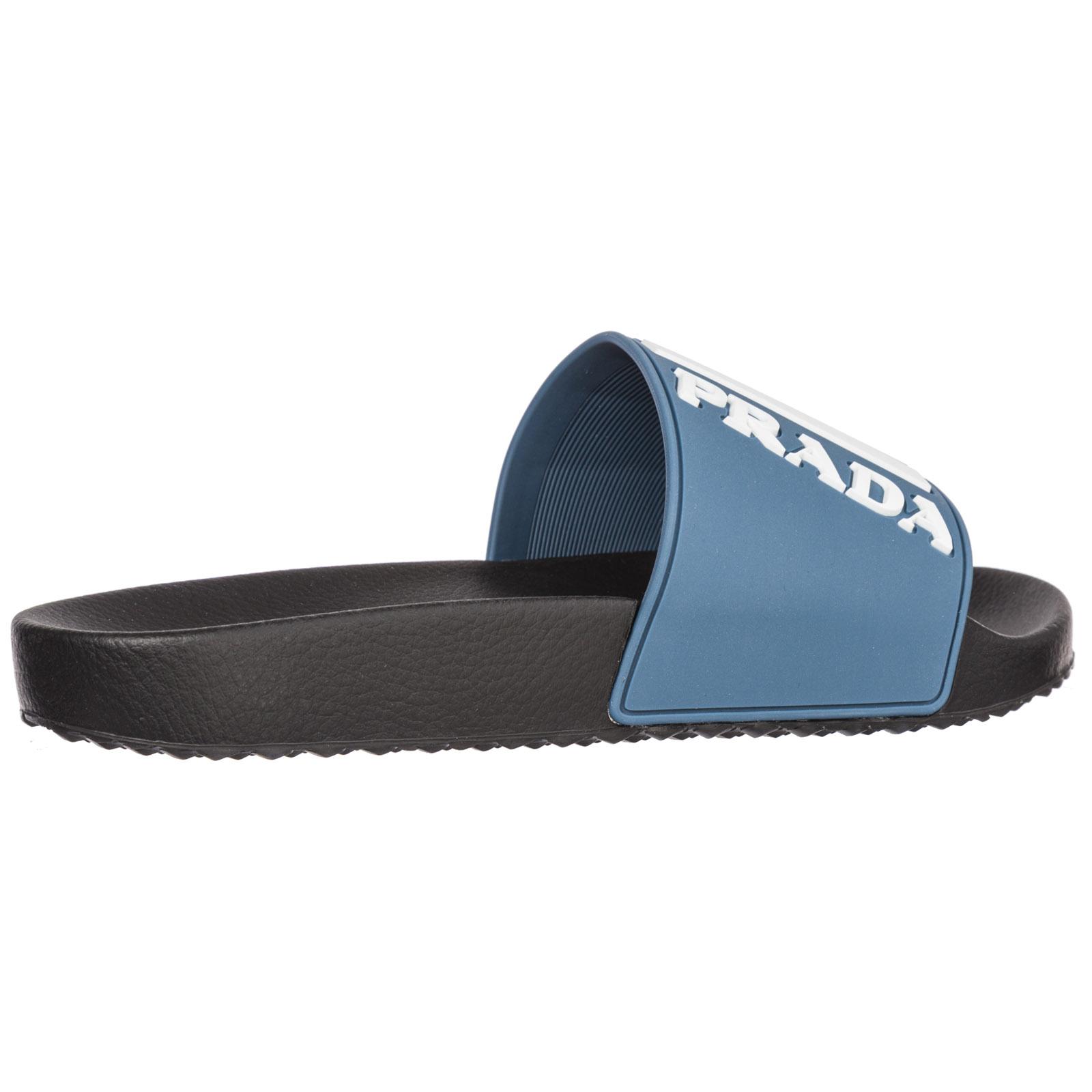 Prada Slippers Sandals Rubber in Blue for Men | Lyst