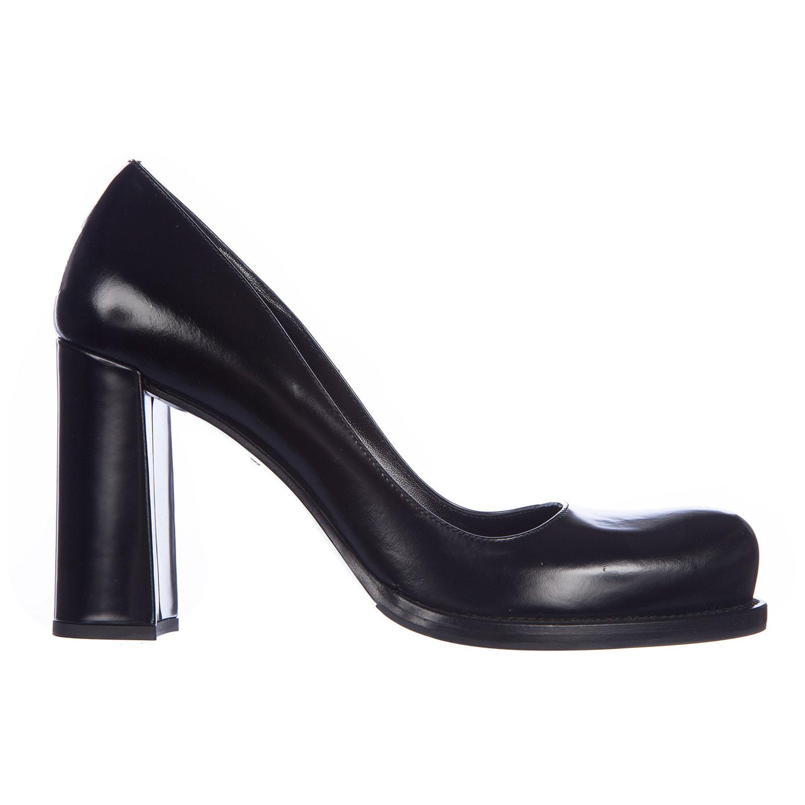 Prada Women's Leather Pumps Court Shoes High Heel in Nero (Black) - Lyst