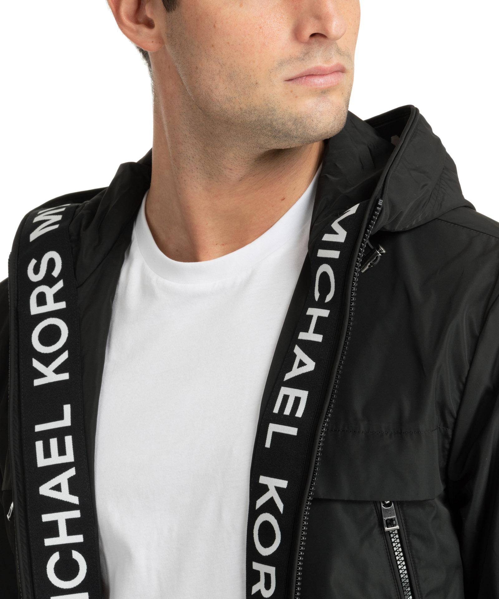 Michael Kors Mk Logo Tape Woven Windbreaker Jacket in Black for Men Lyst Canada