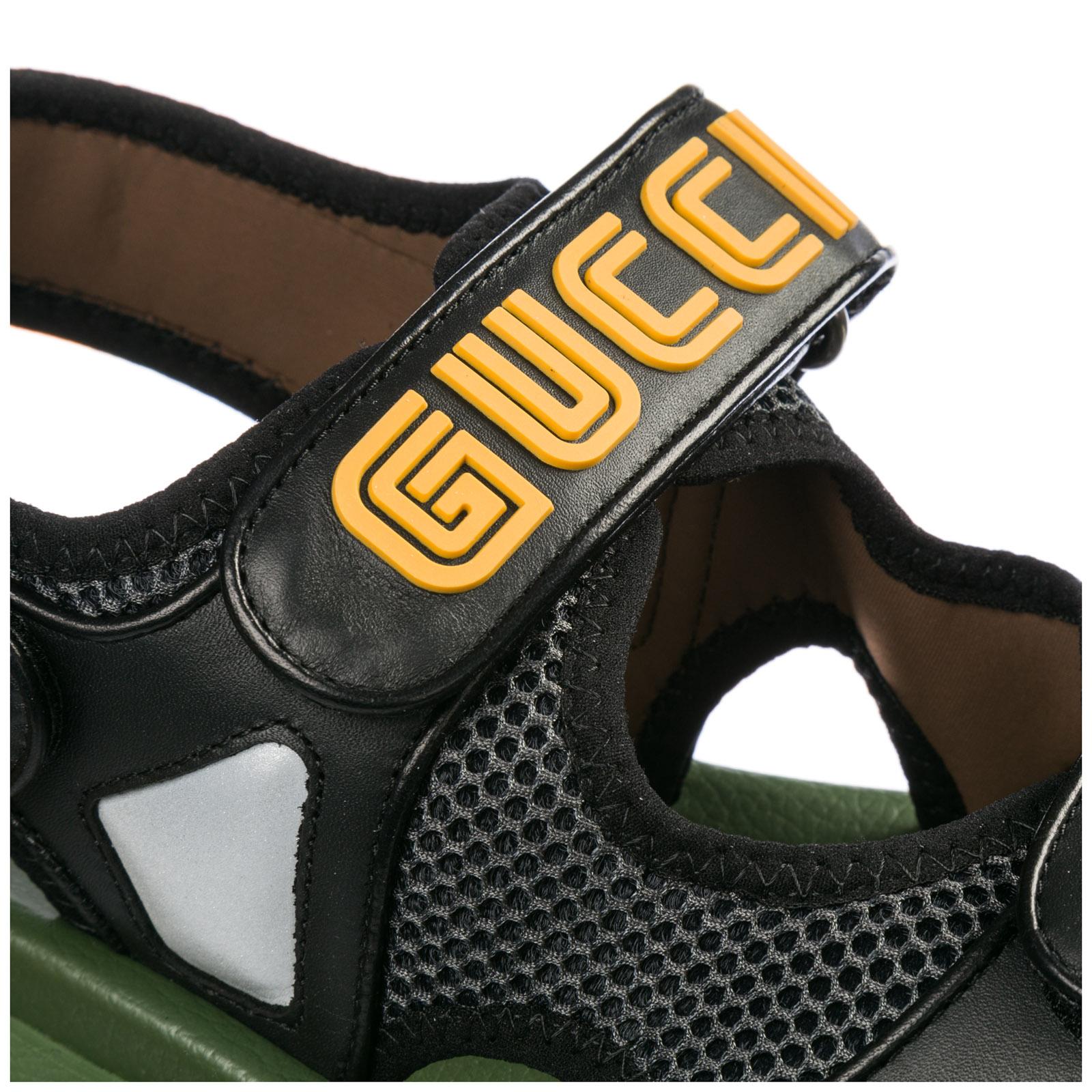 Gucci leather and mesh cheap sandals