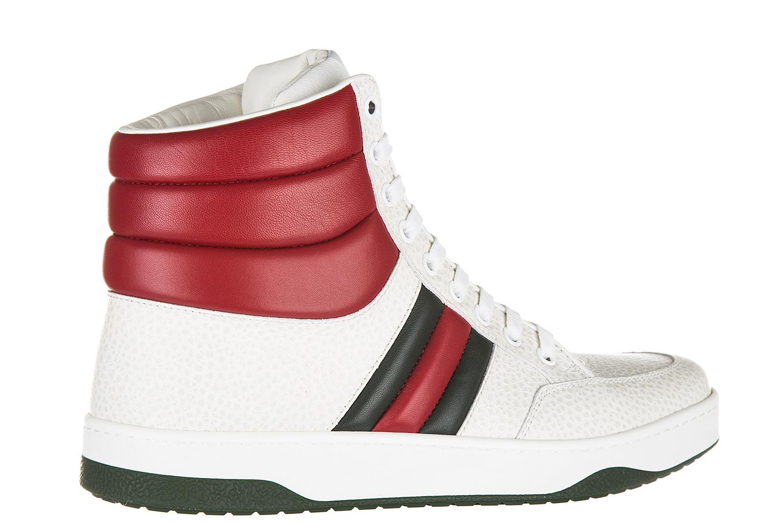 Gucci Shoes High Top Leather Trainers Sneakers Praga Karibu in White for  Men | Lyst