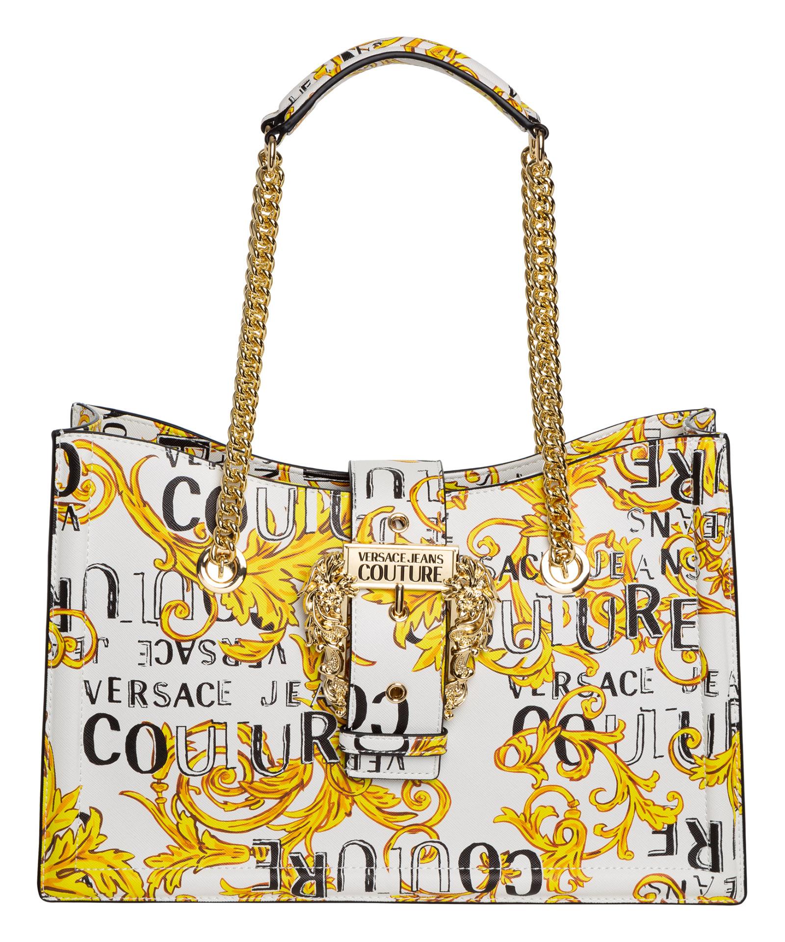 Versace Jeans Couture Logo Couture Shoulder Bag in Yellow | Lyst