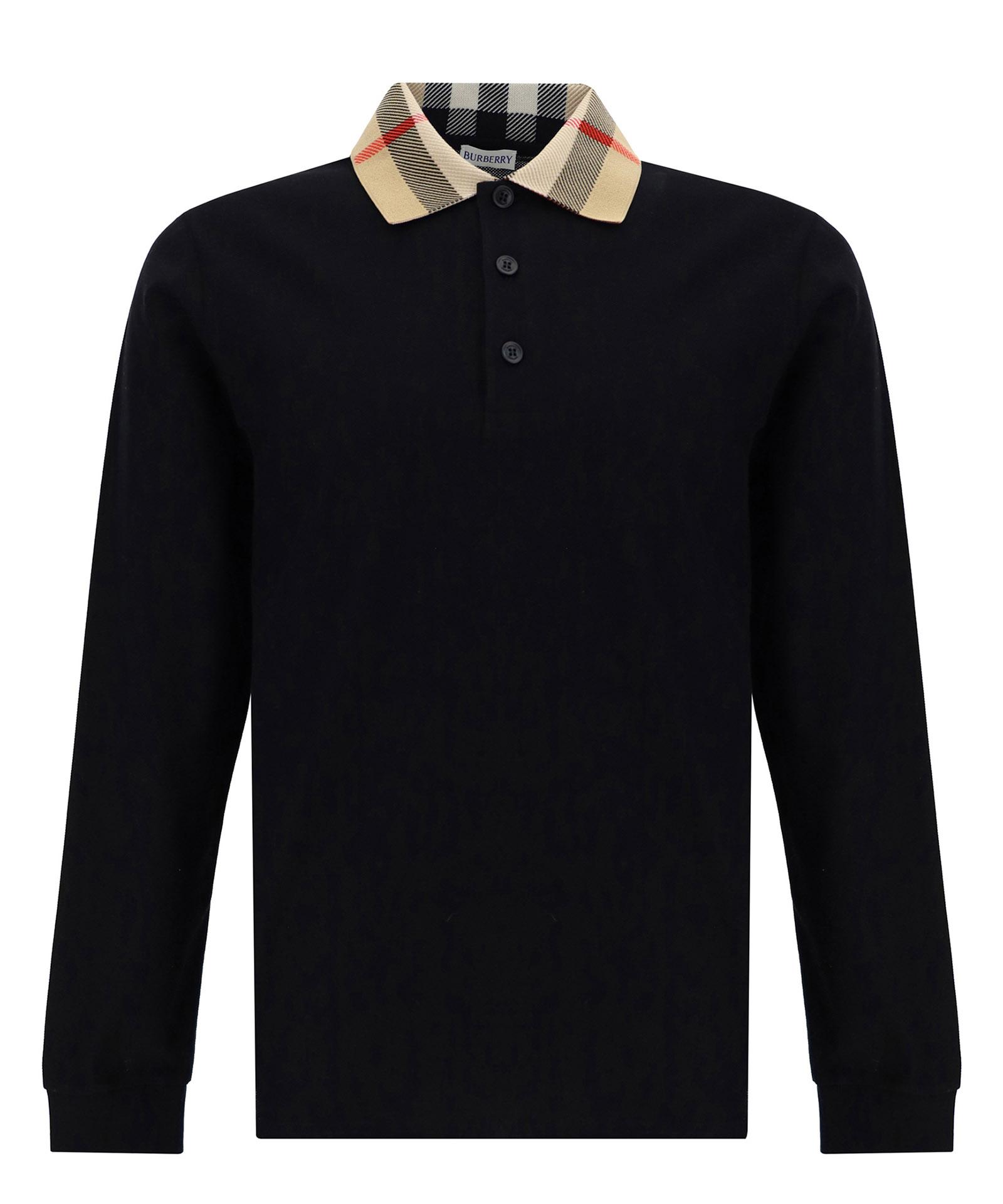 Burberry Long Sleeve Polo Shirt in Blue for Men Lyst UK
