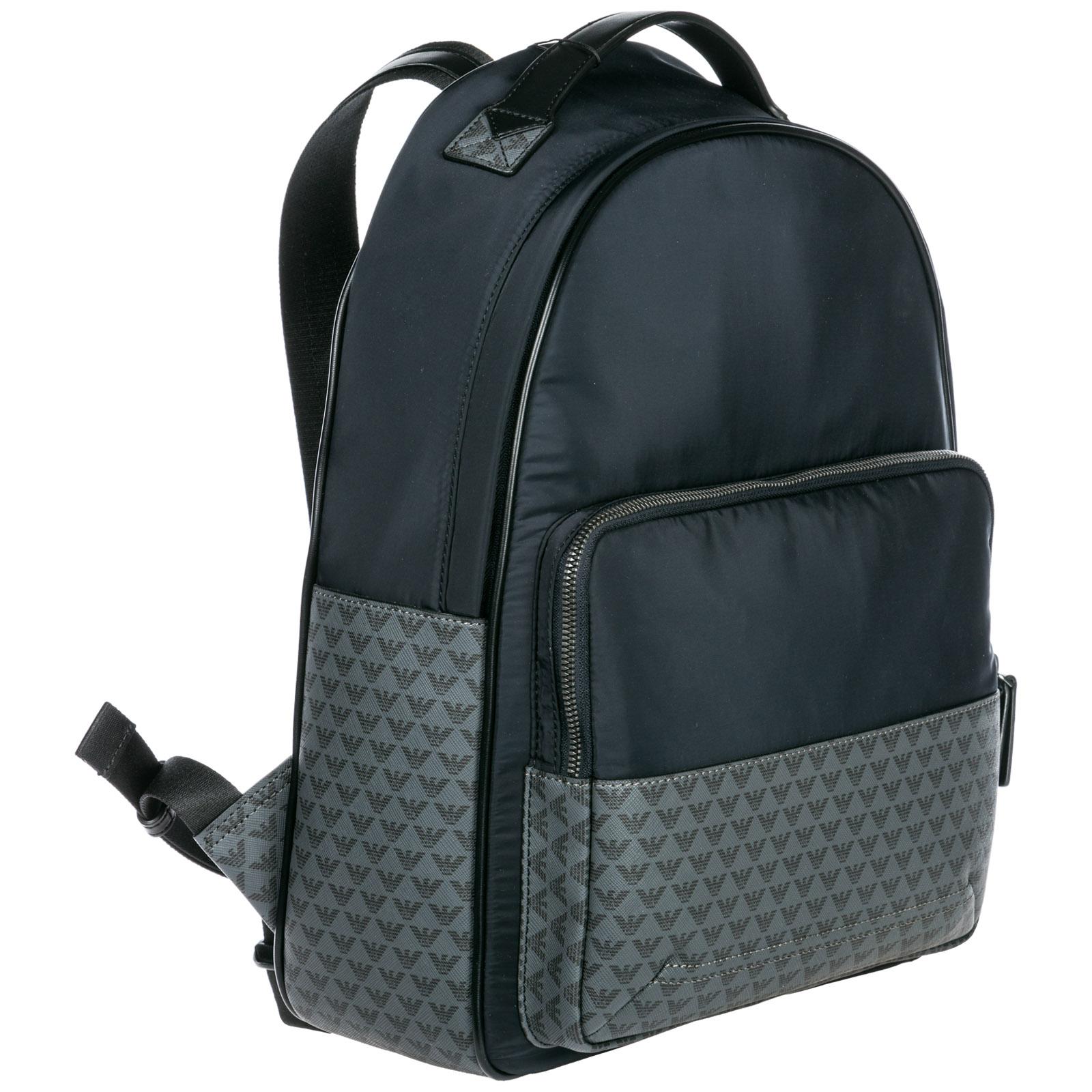 Emporio Armani Synthetic Nylon Rucksack Backpack Travel in Navy / Black