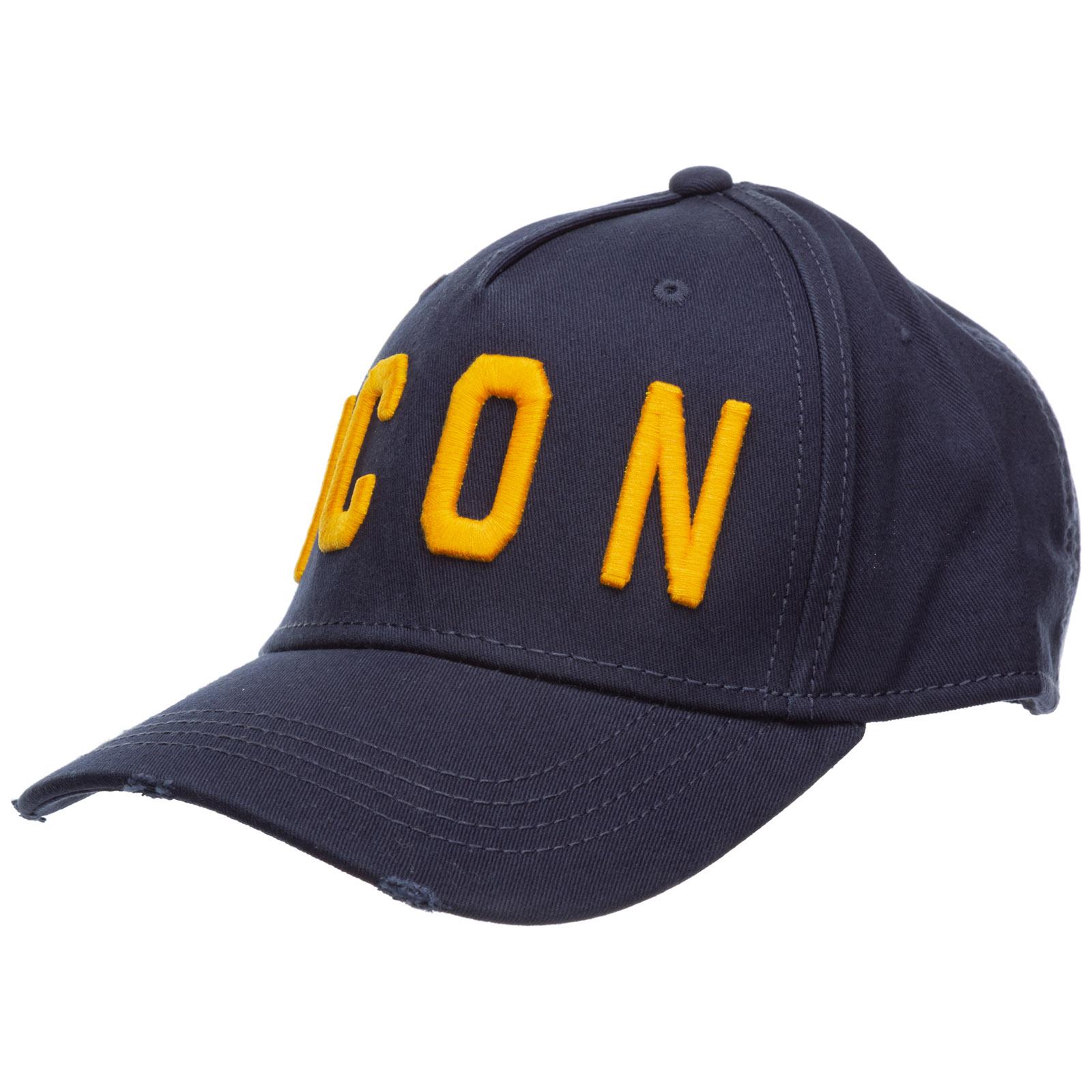 DSquared² Icon Logo Cap Navy/gold in Blue for Men | Lyst