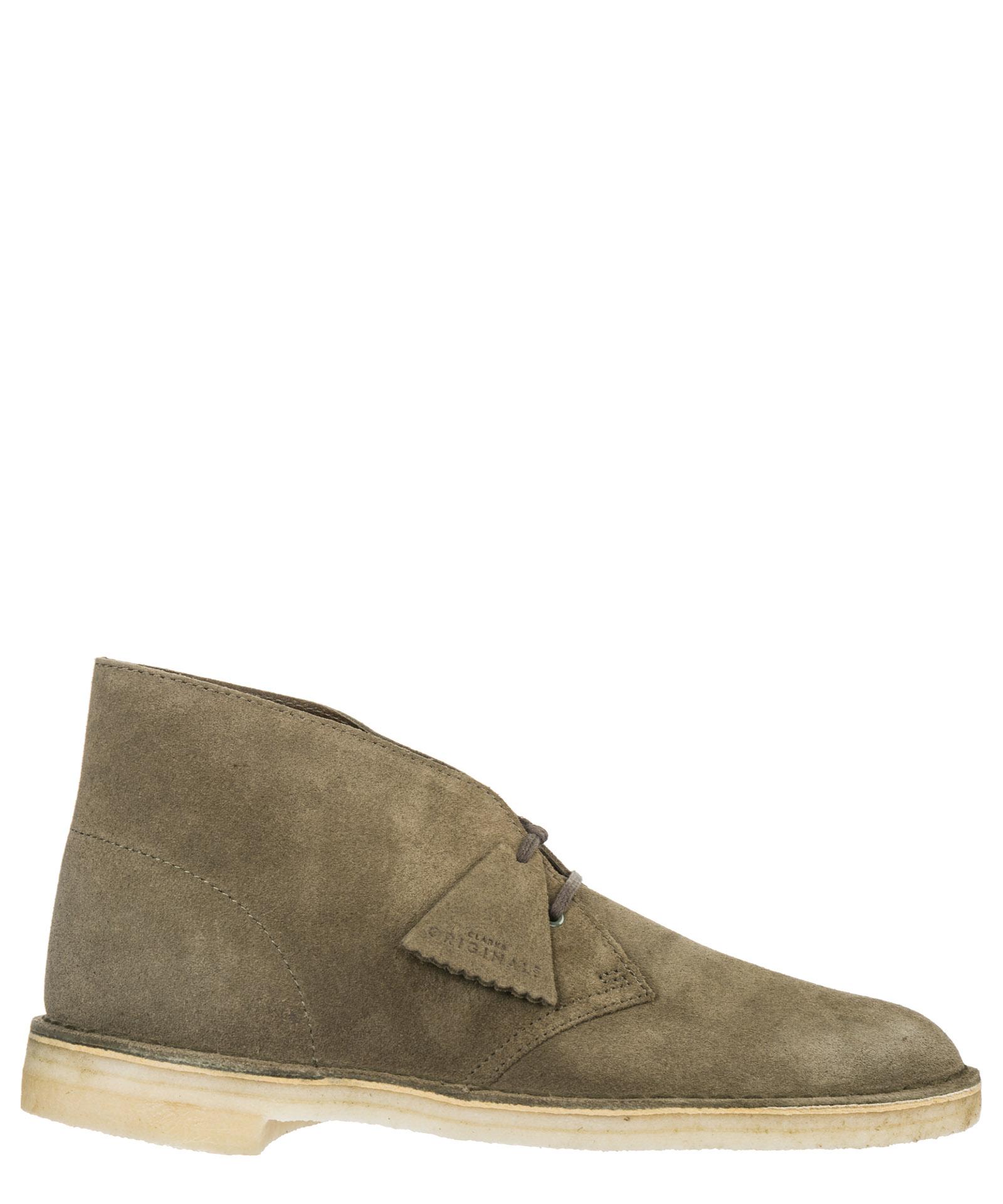 Clarks Leather Desert Boot Ankle Boots in Olive (Green) for Men | Lyst