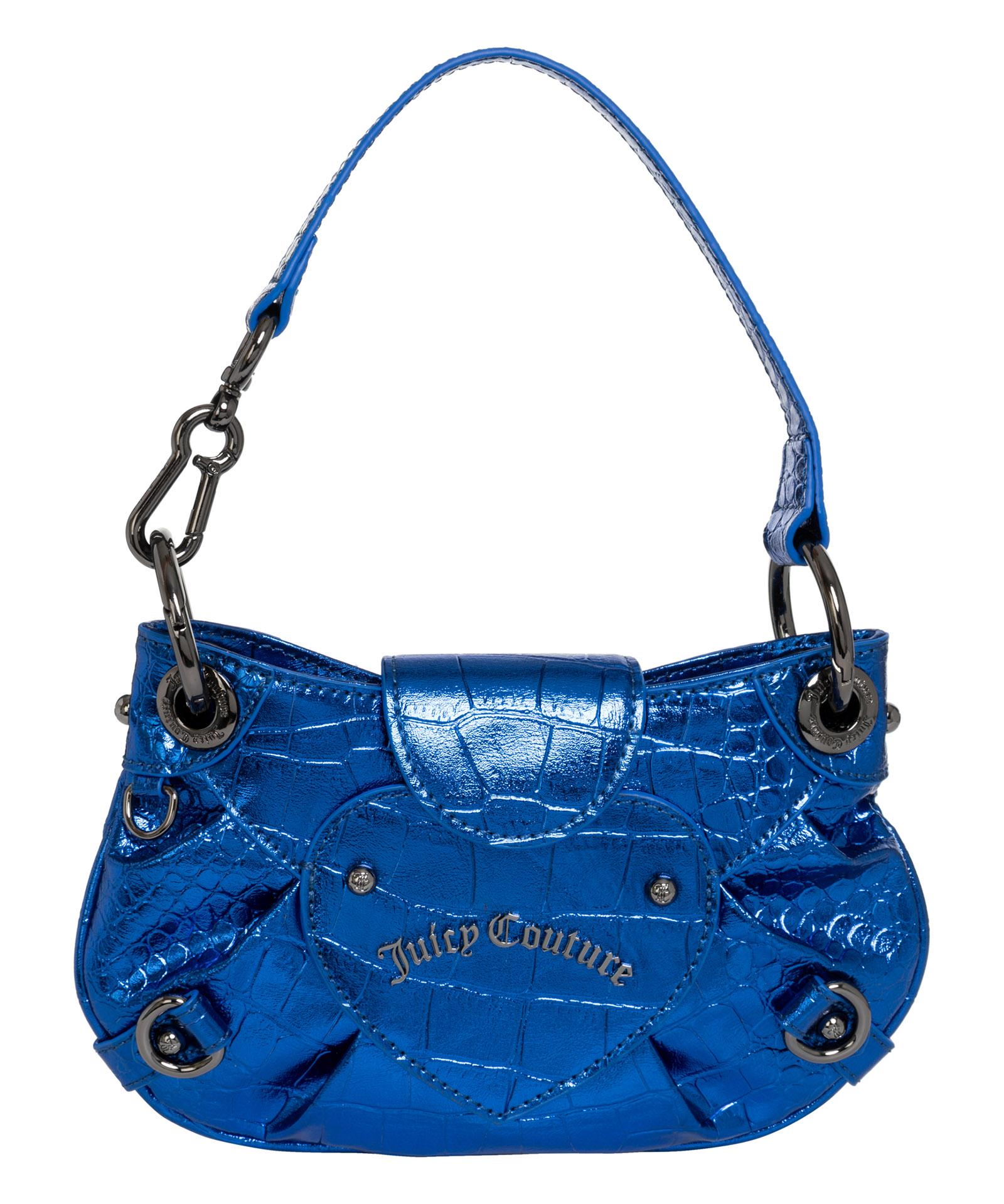 Juicy Couture Love Metallic Croco Handbag in Blue | Lyst