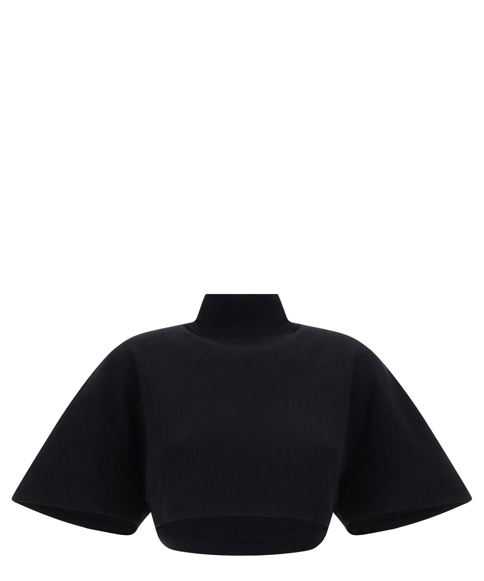 Tシャツ・カットソー Alaia T-shirt with high neck Black High-neck cotton jersey T-shirt in black - Alaia | Mytheresa