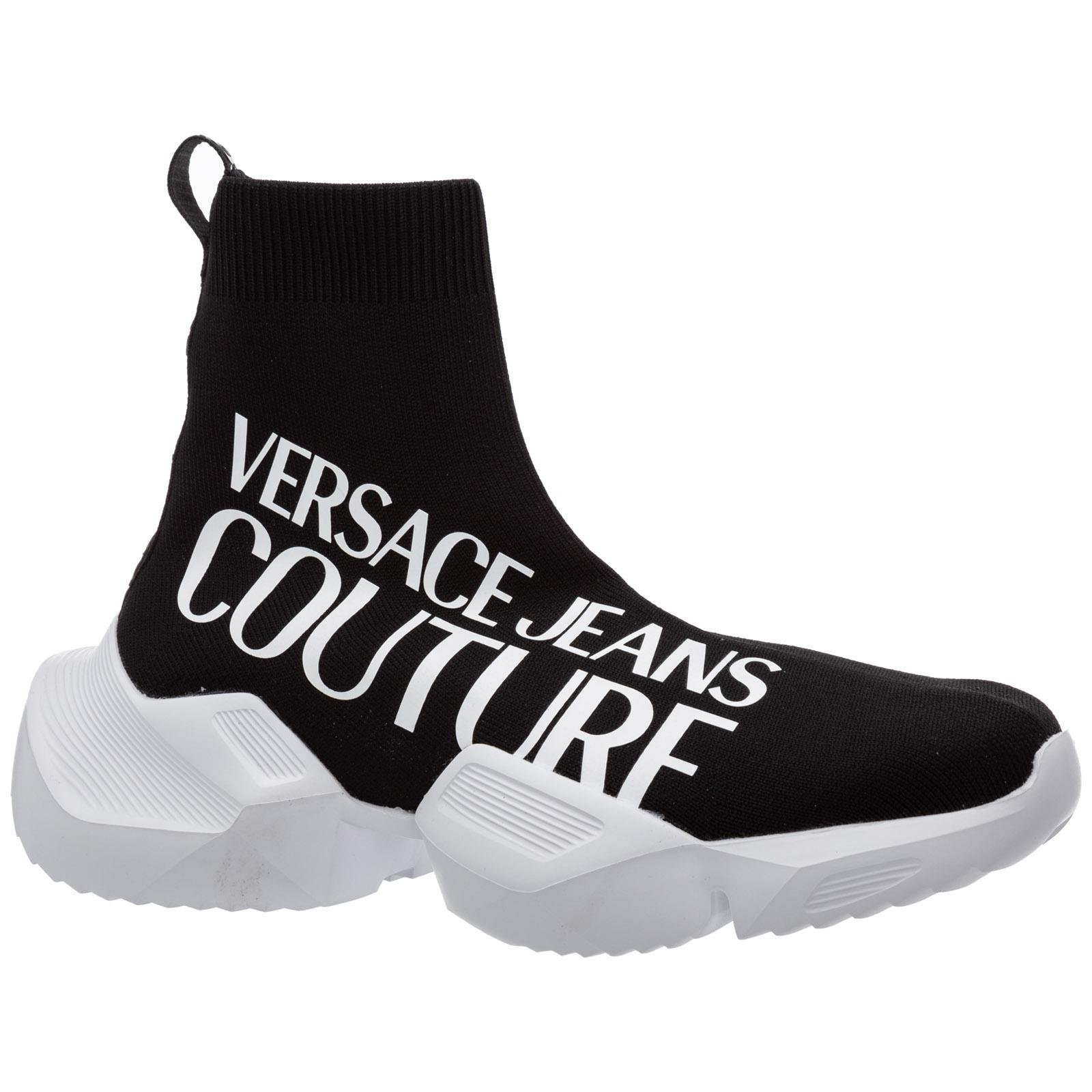 Versace Jeans Couture Men's Shoes High Top Trainers Sneakers Uranus in  Black for Men | Lyst