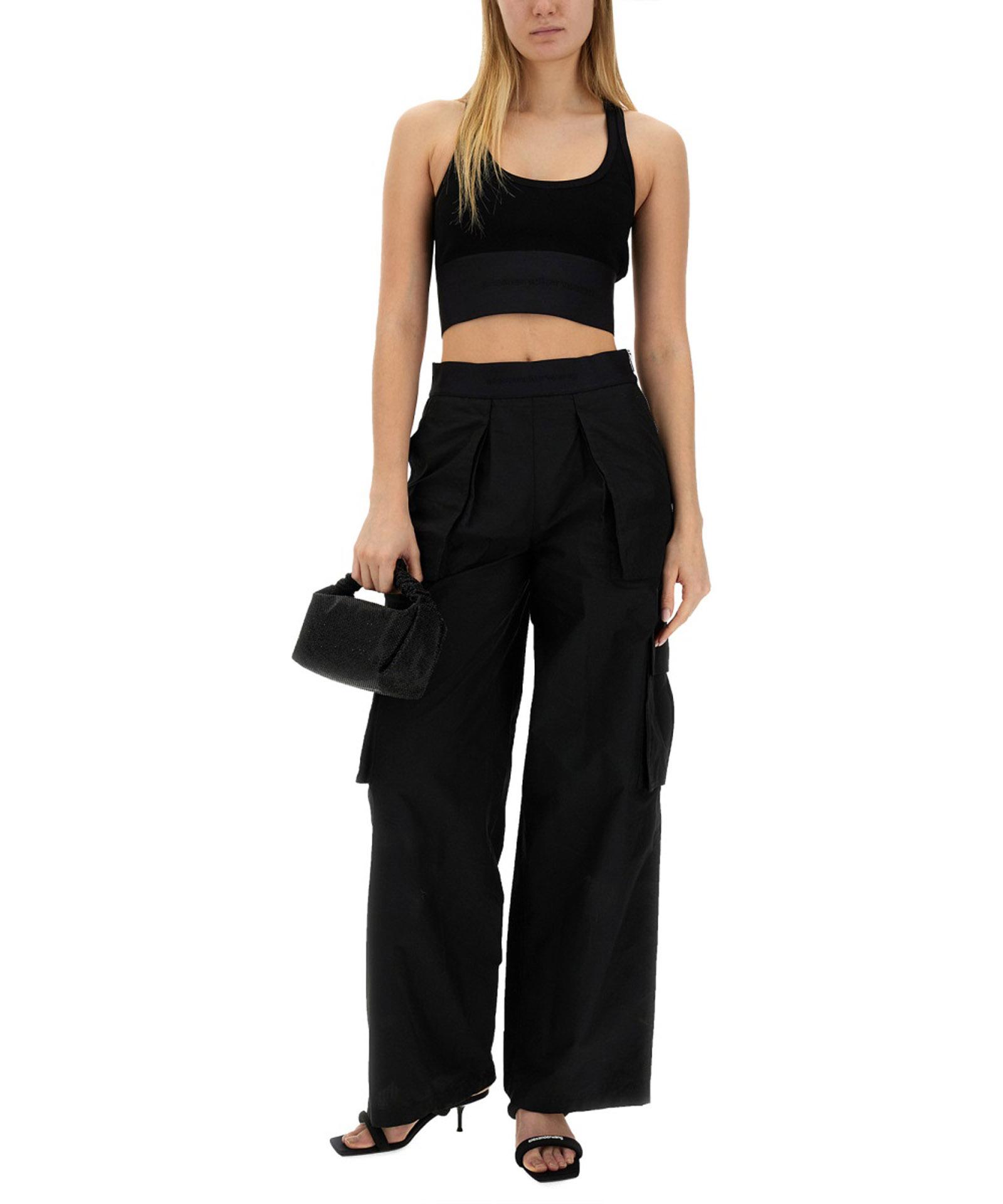 パンツ Alexander Wang Black tech fabric cargo pant Alexander Wang Cargo pants for Women | Online Sale up to 50