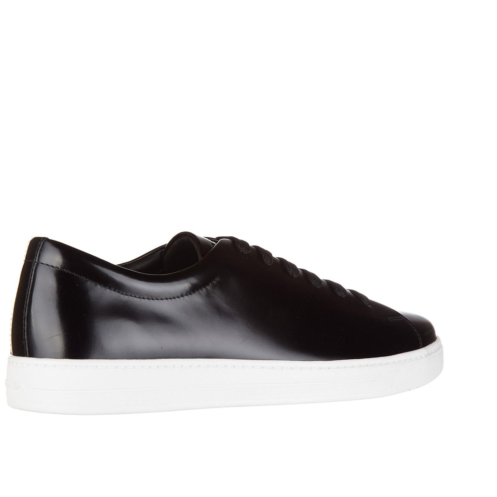 Scarpe sneakers uomo in pelle spazzolato roisPrada in Pelle da Uomo colore  Nero | Lyst