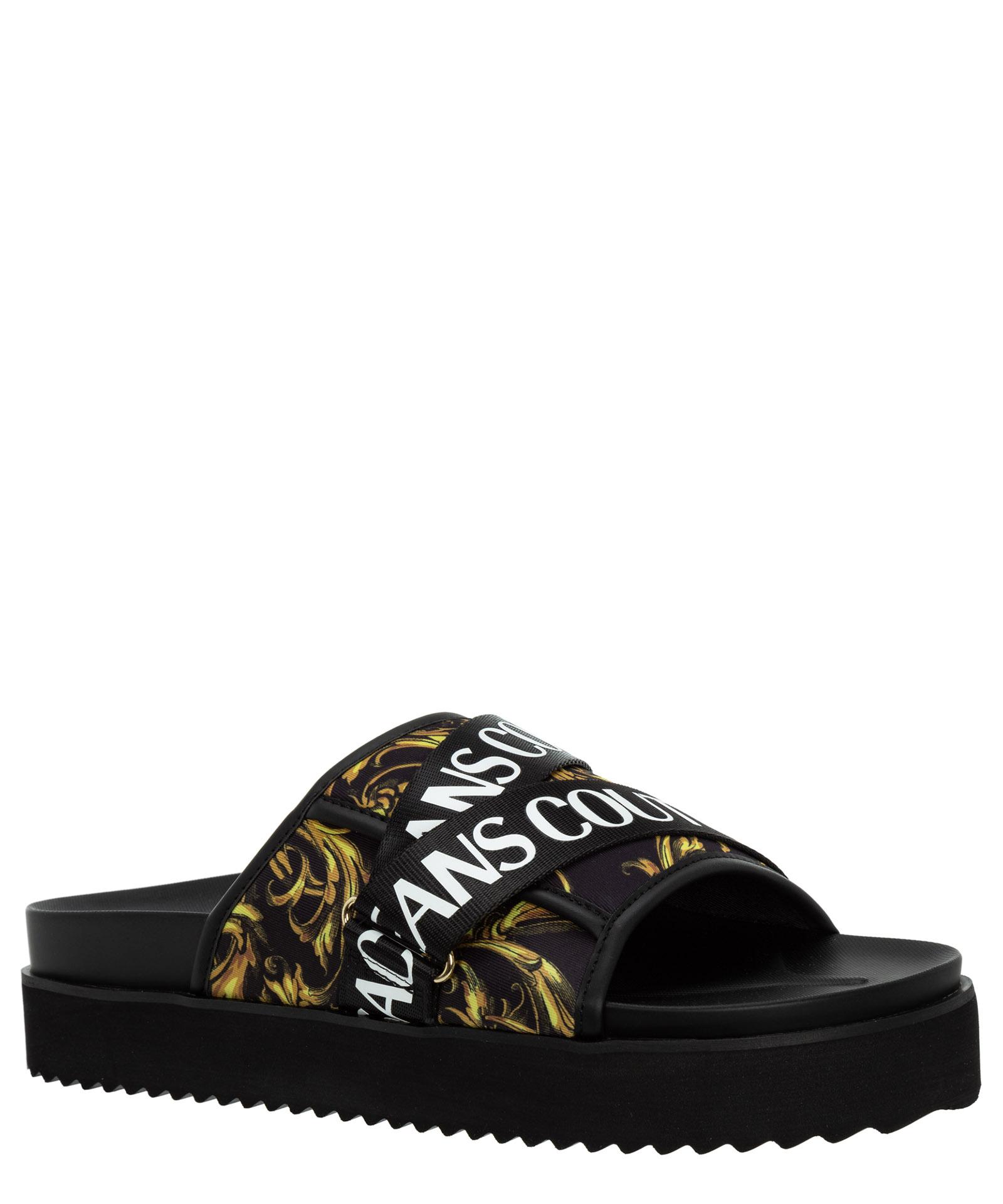 Versace Jeans Couture Arizona Garland Sandals in Black for Men | Lyst