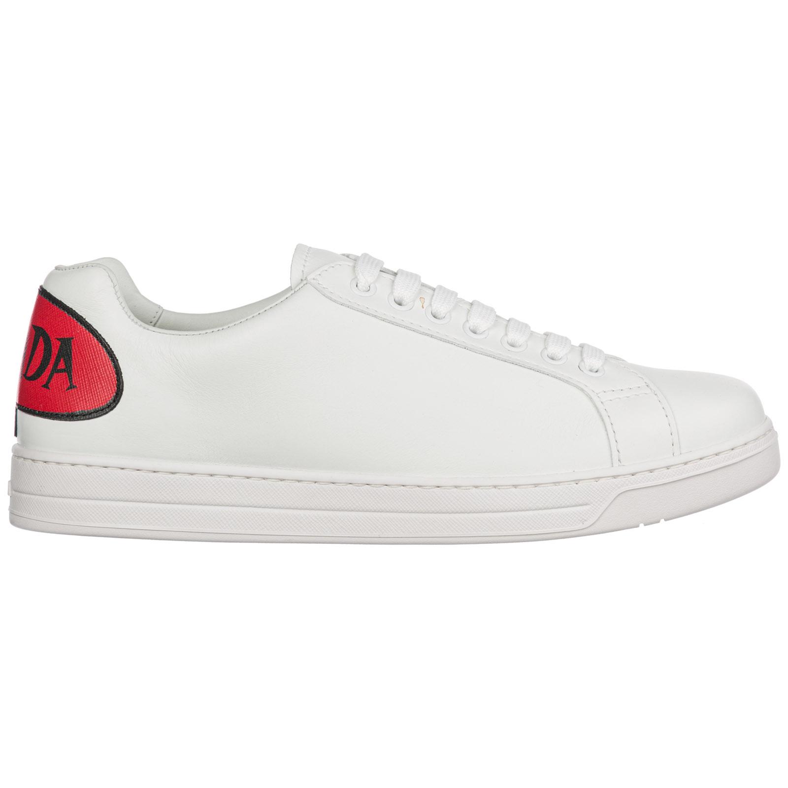 Prada Shoes Leather Trainers Sneakers in White for Men | Lyst