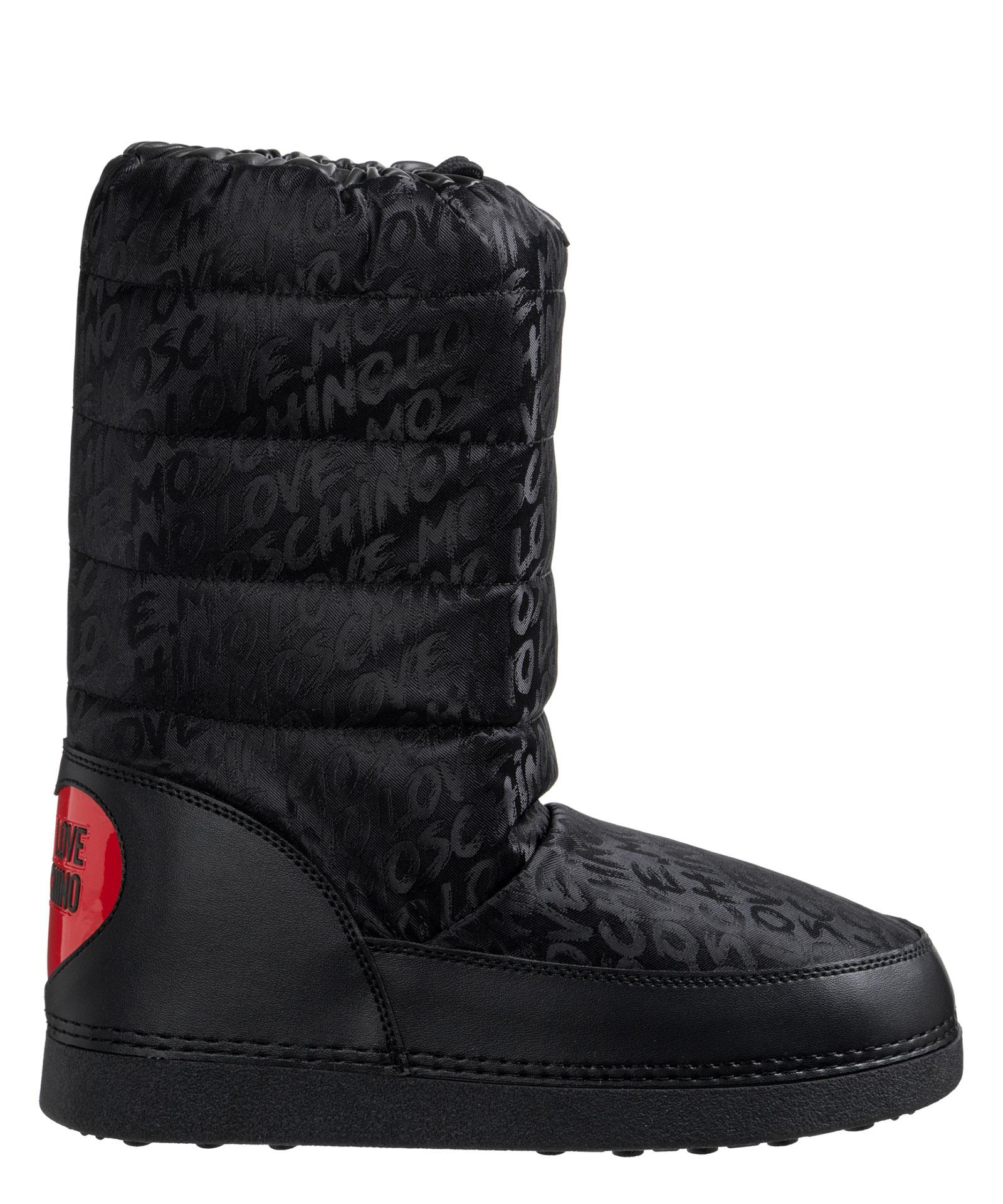 Love Moschino Snow Boots in Black | Lyst