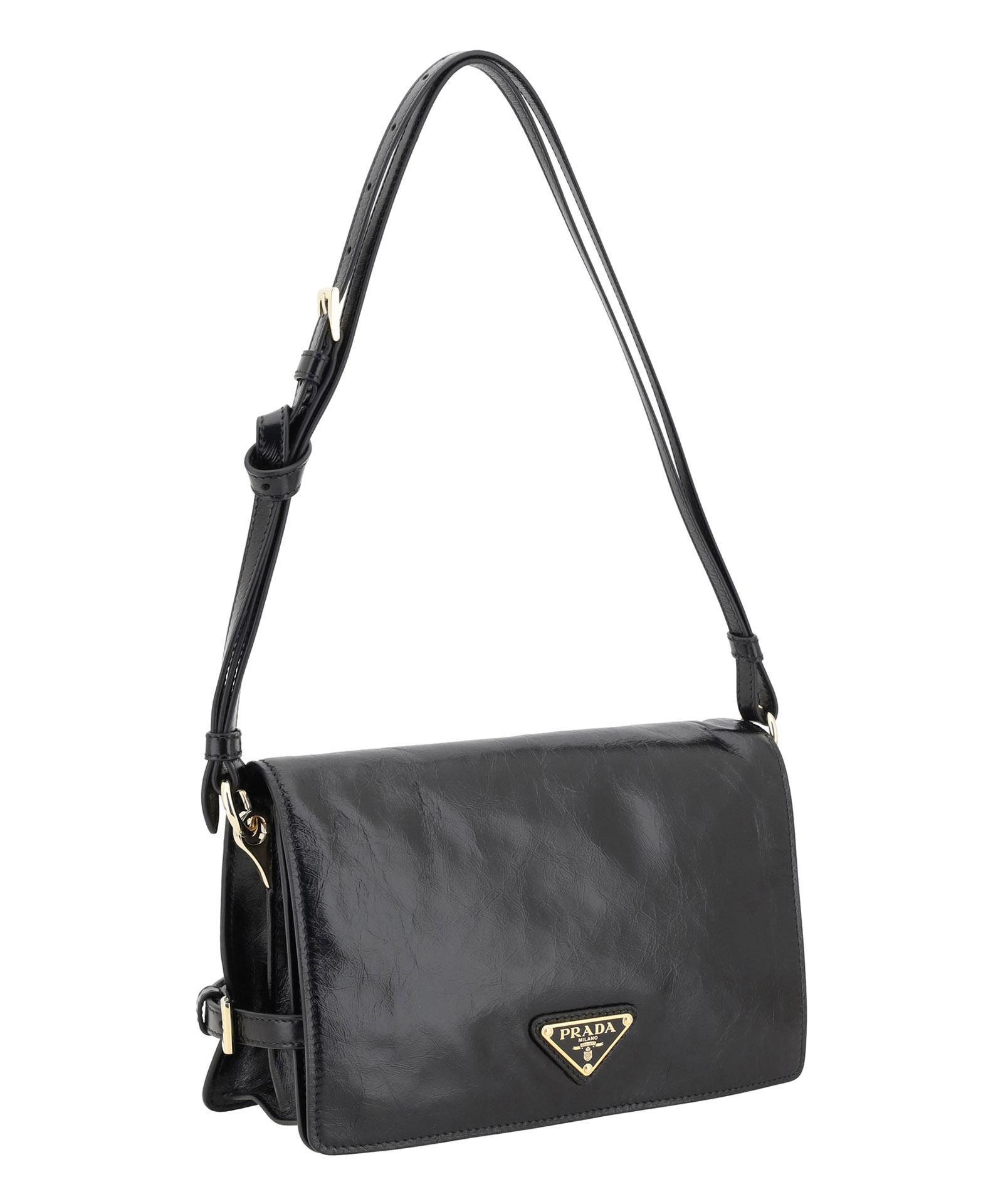Prada Soft Lux Shoulder Bag in Black | Lyst Canada