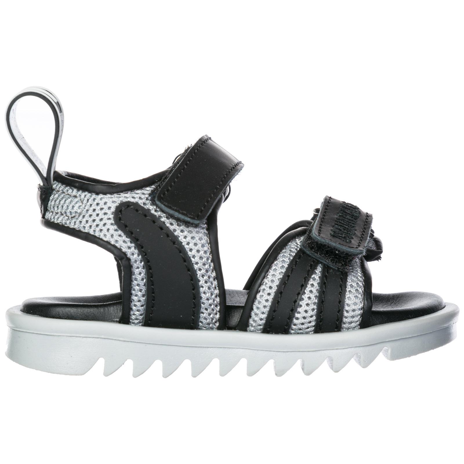 boys black leather sandals