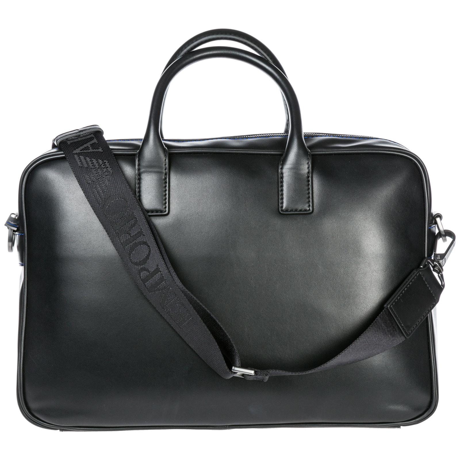 Emporio Armani Synthetic Briefcase Attaché Case Laptop Pc Bag in Black ...