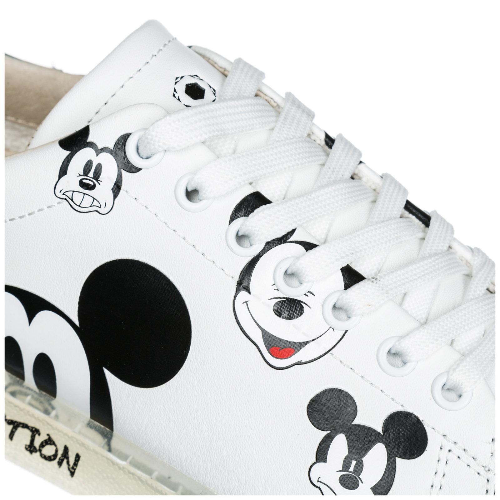 MOA Women's Shoes Leather Trainers Sneakers Disney Mickey Mouse in