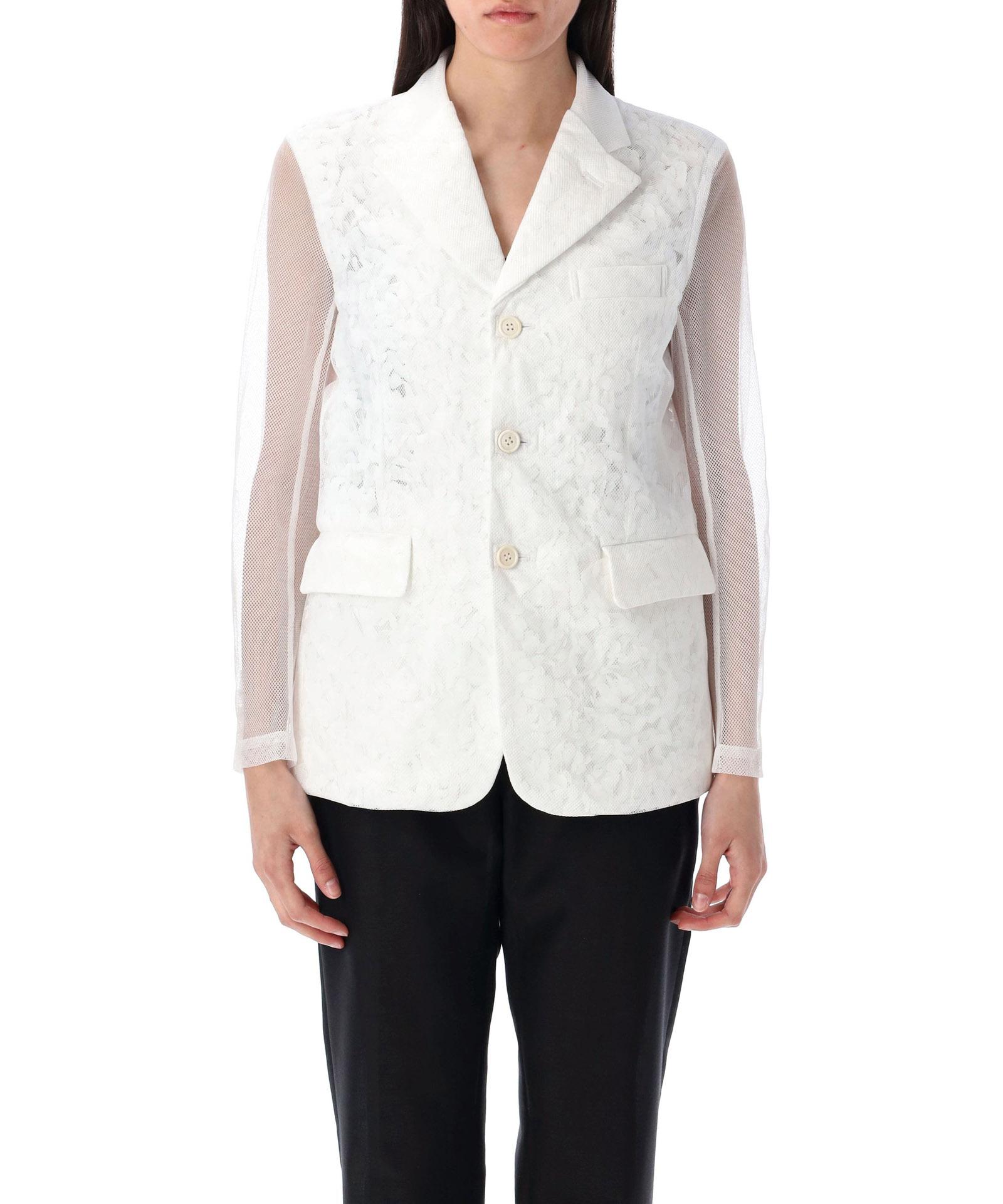 ボトムスその他 Comme Des Garcons Semi-Sheer Panelled Blazer COMME DES GARCONS | LAYERED TULLE BLAZER
