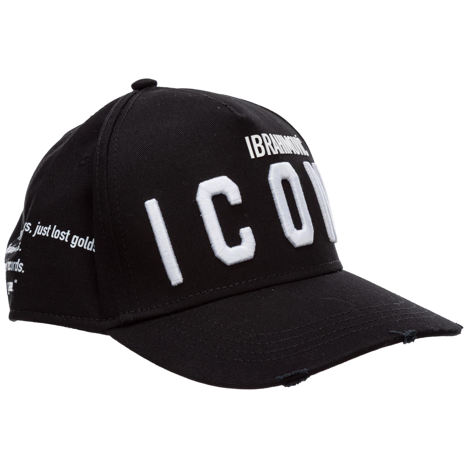 Dsquared2 adjustable mens cotton hat baseball cap black