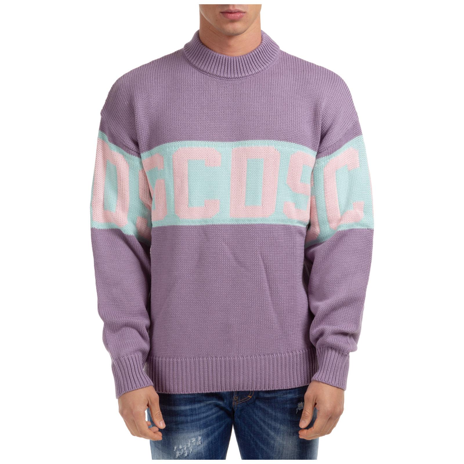 Gcds Wool Men's Crew Neck Neckline Jumper Sweater Pullover Band Logo in