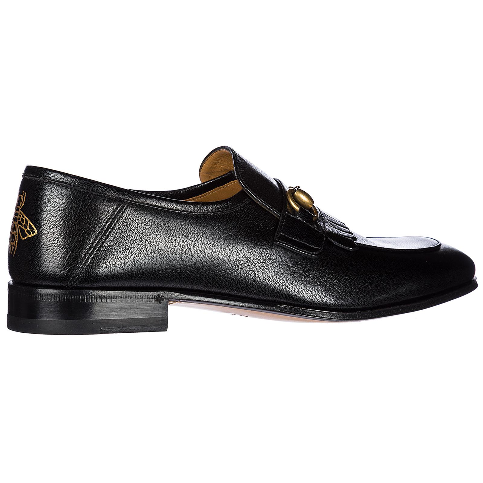 Gucci Leather Loafers Moccasins Quentin in Black for Men | Lyst