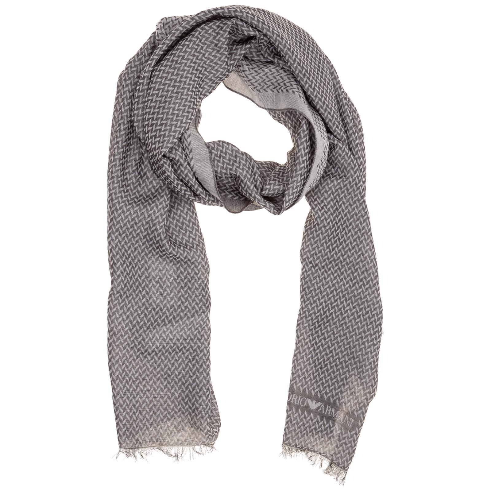 Emporio Armani Synthetic Scarf in Gray for Men - Lyst