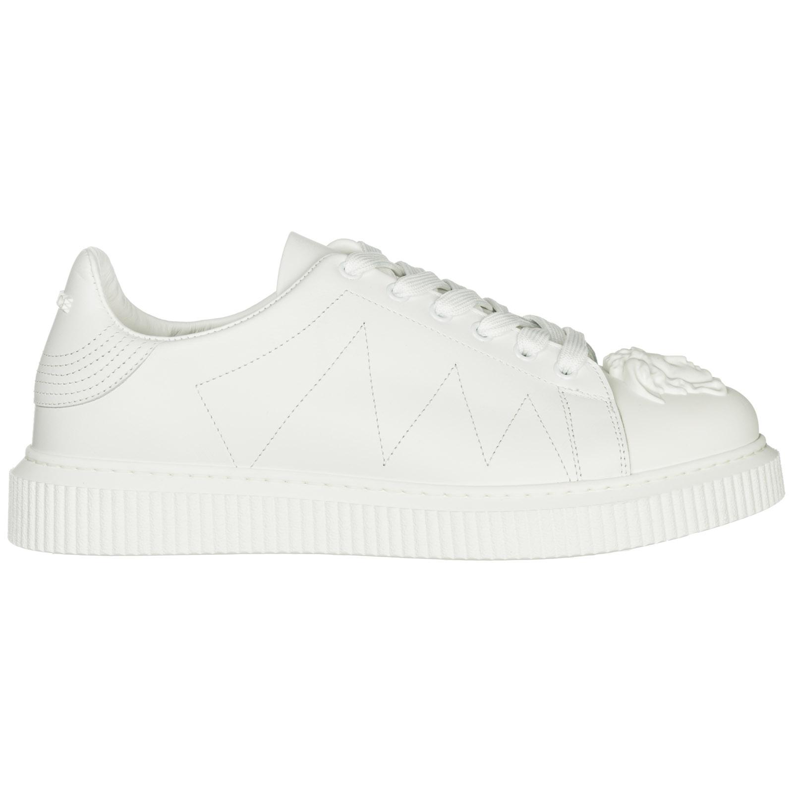 Versace Men's Shoes Leather Trainers Sneakers Medusa in White for Men ...