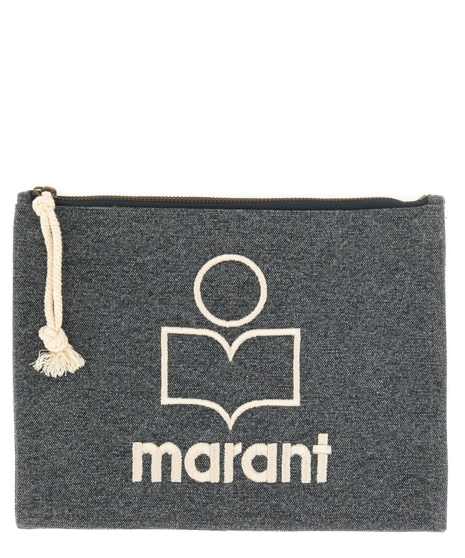 クラッチバッグ Isabel Marant Black Canvas Netia Pouch Isabel Marant Netia Pouch in Black | Lyst