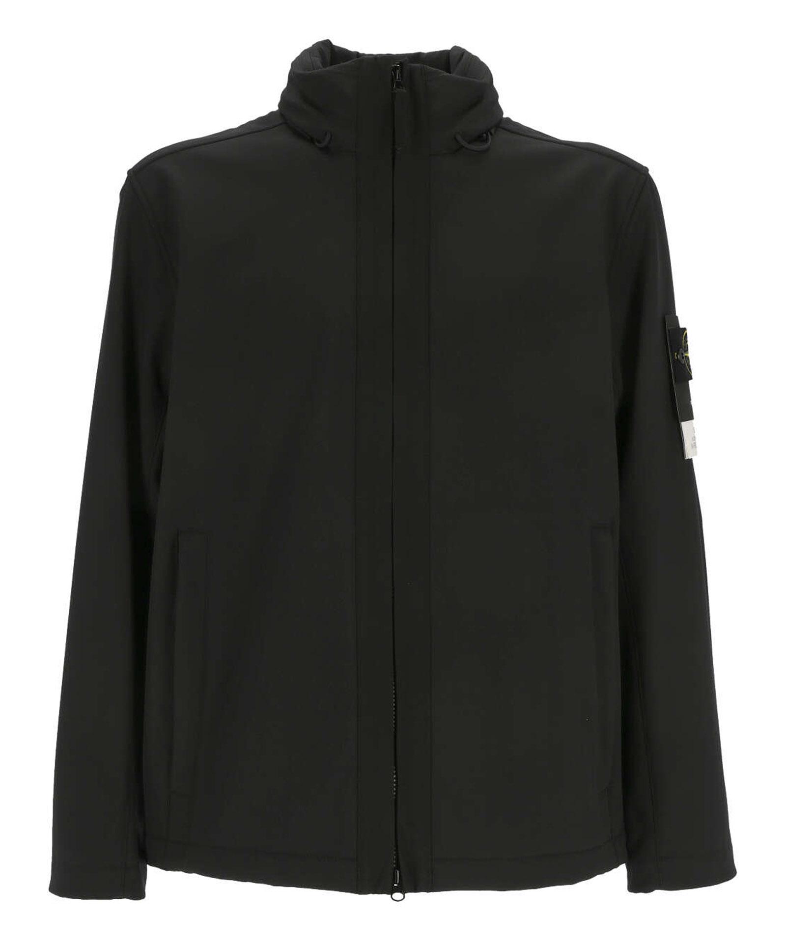 Stone Island Q0222 Soft Shell Jacket in Black for Men | Lyst