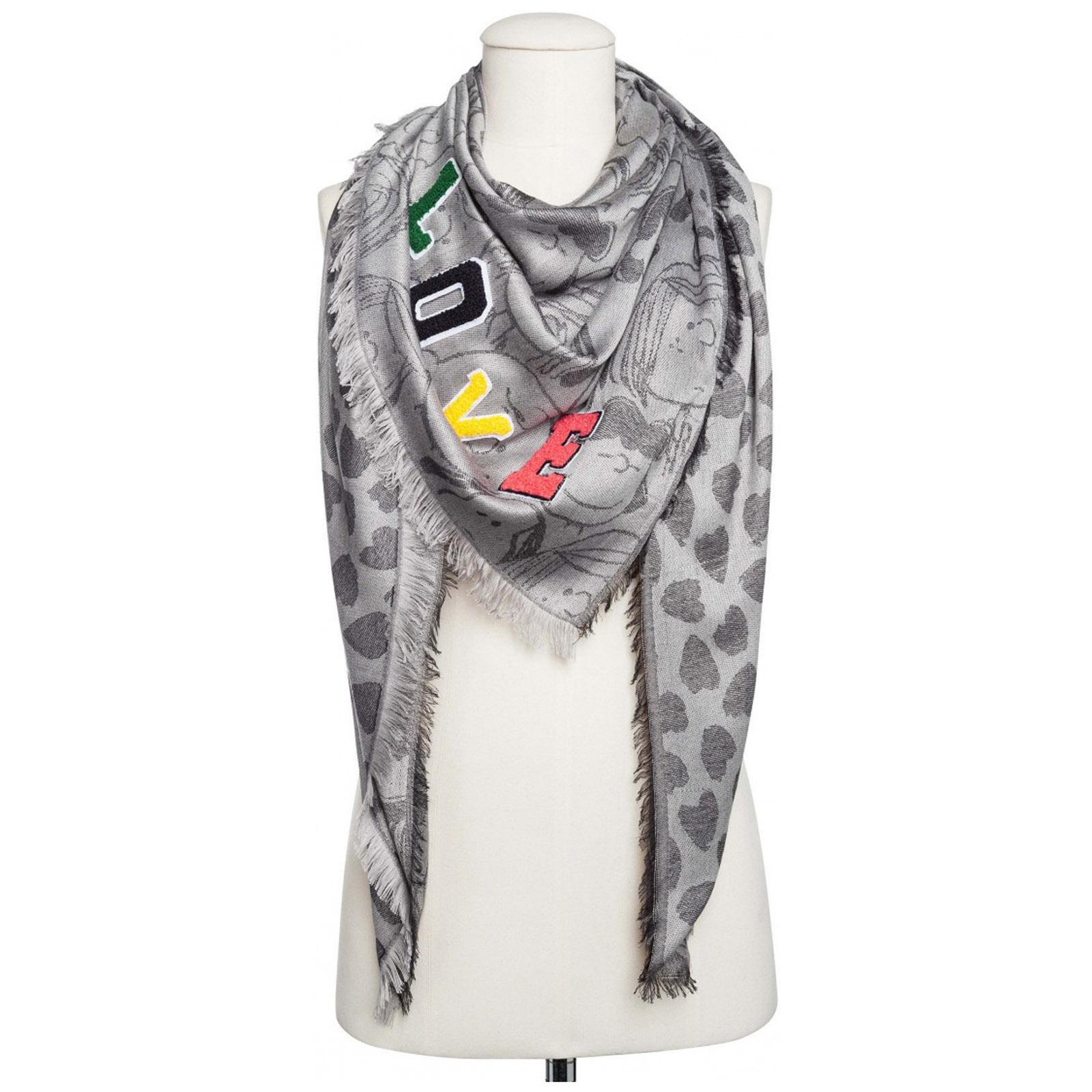 Codello Synthetic Scarf Jacquard Peanuts Snoopy in Gray - Lyst