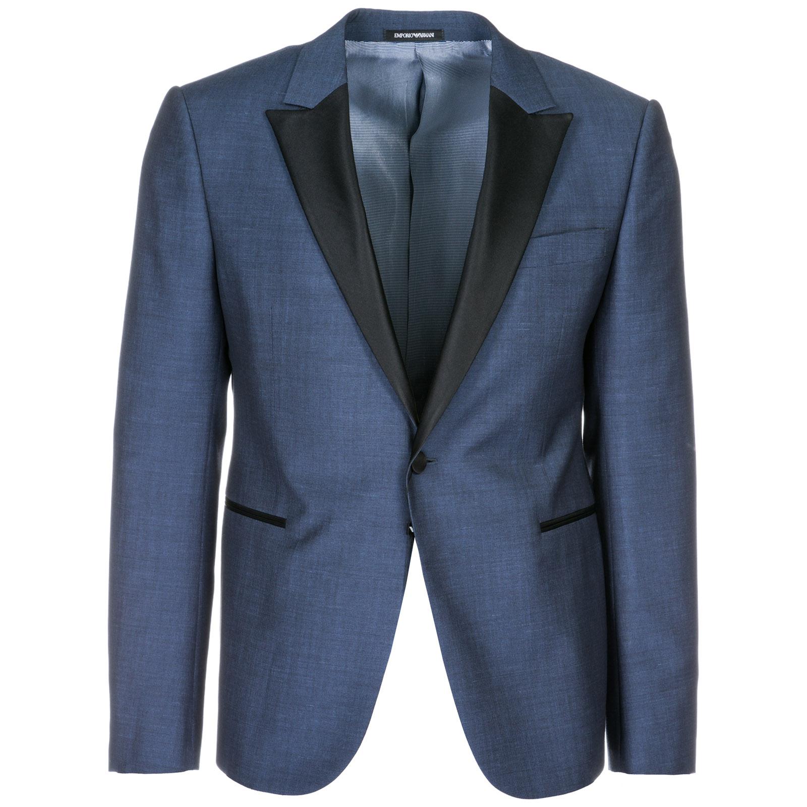 Emporio Armani Wool Smoking Man in Blue for Men | Lyst