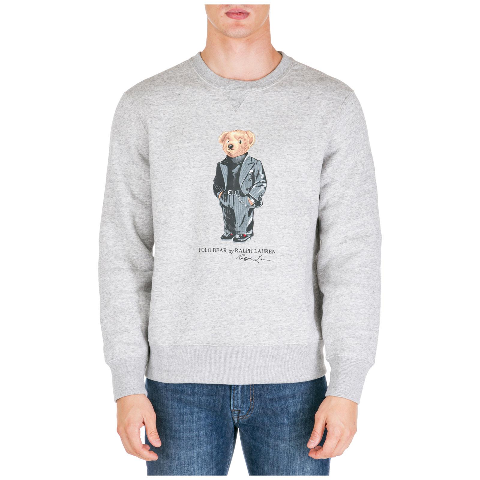 syv lærred kost Polo Ralph Lauren Suit Bear Fleece Sweatshirt in Gray for Men | Lyst