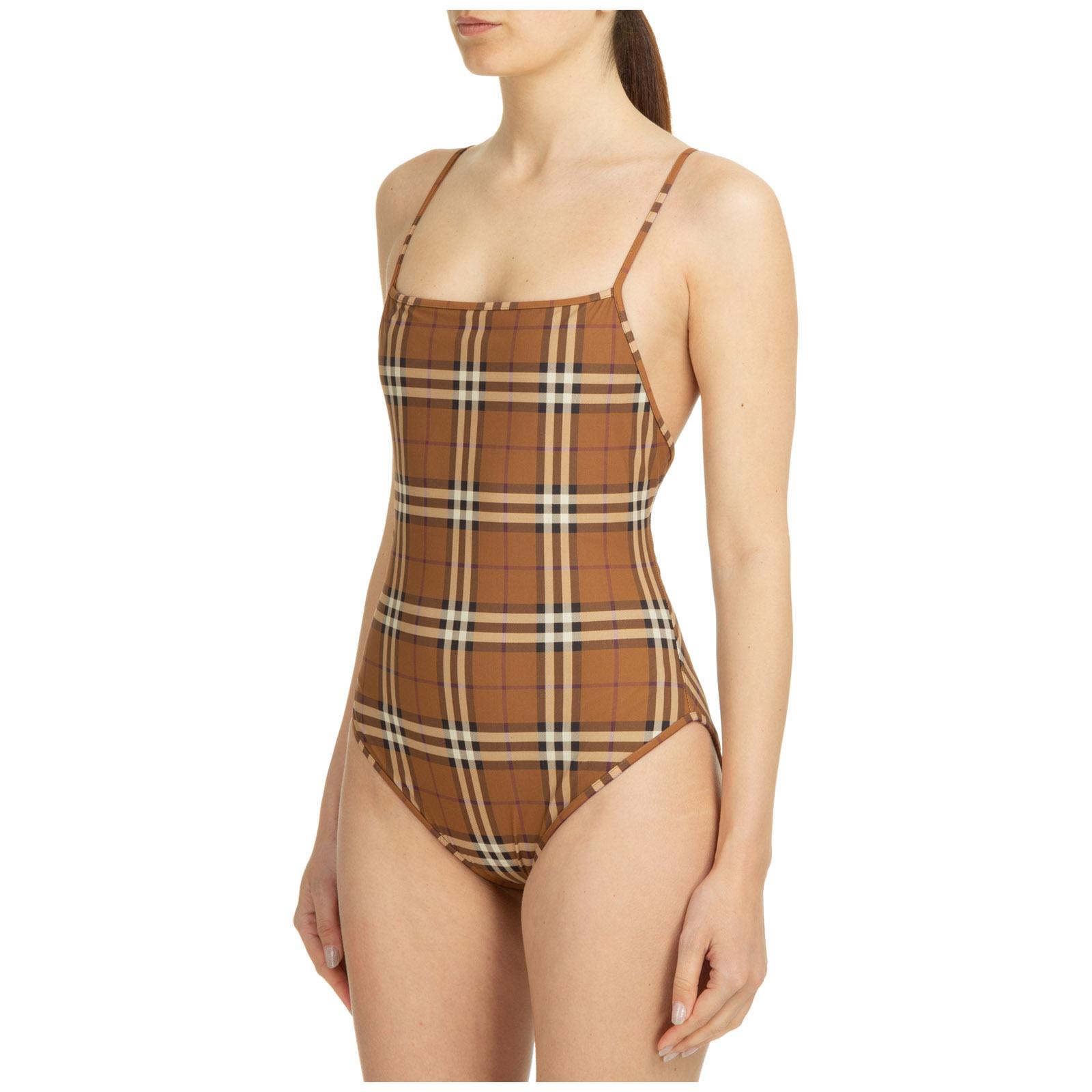 Burberry Synthetic Swimsuit Swimming Costume Swimwear in Brown | Lyst