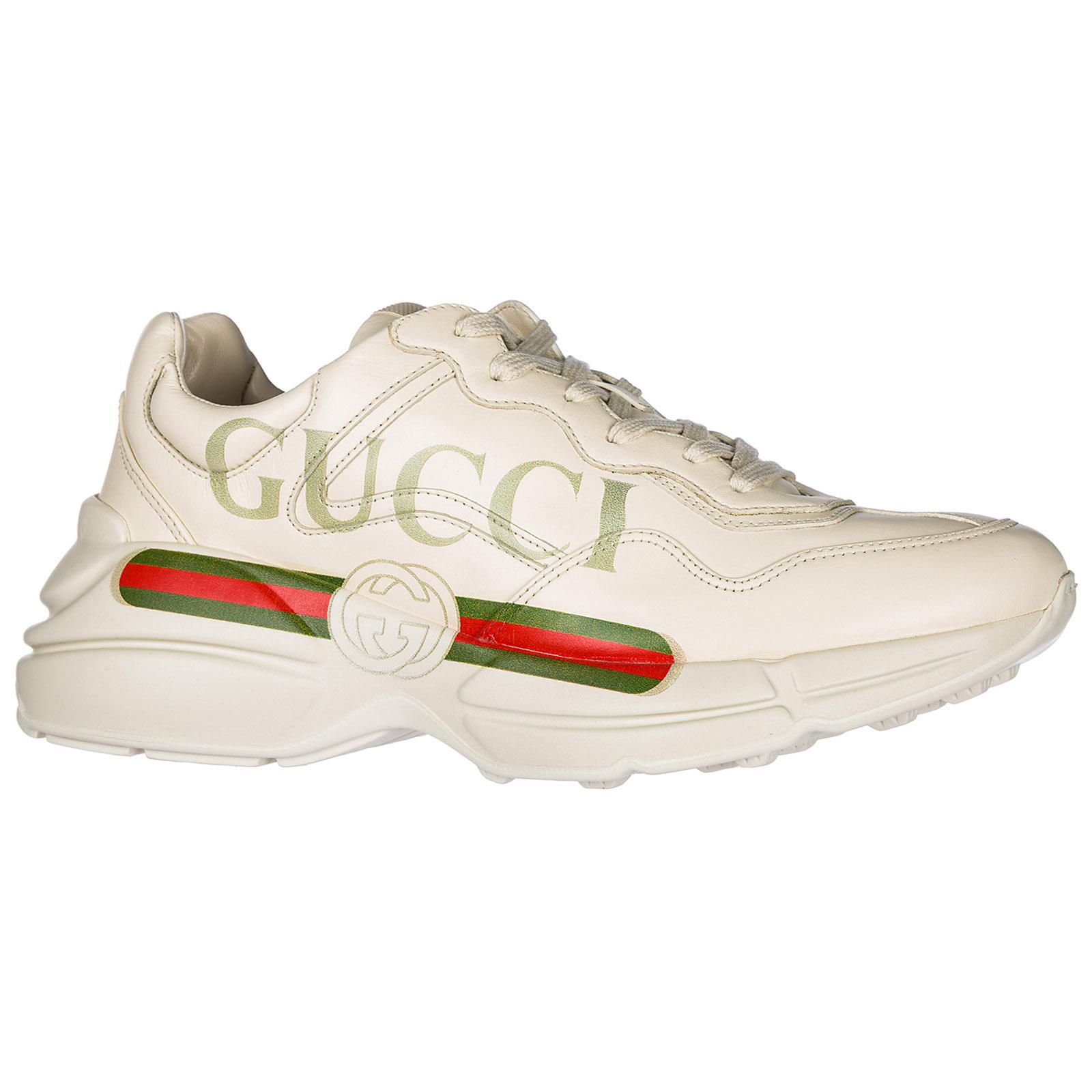 Scarpe sneakers uomo in pelle rhyton di Gucci da Uomo - Lyst