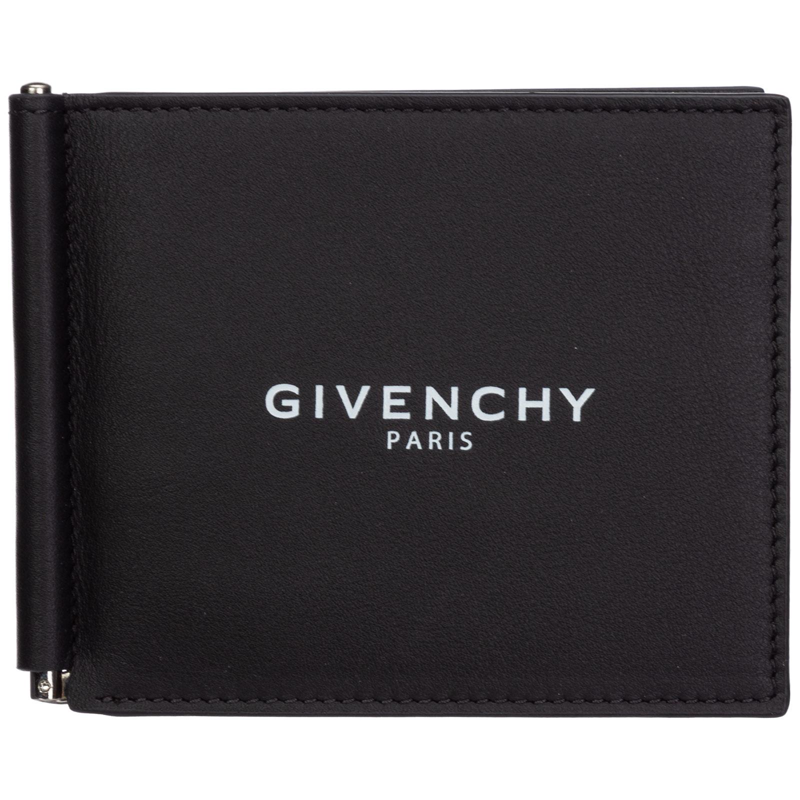 Givenchy Men's Genuine Leather Wallet Credit Card Bifold in Nero (Black ...