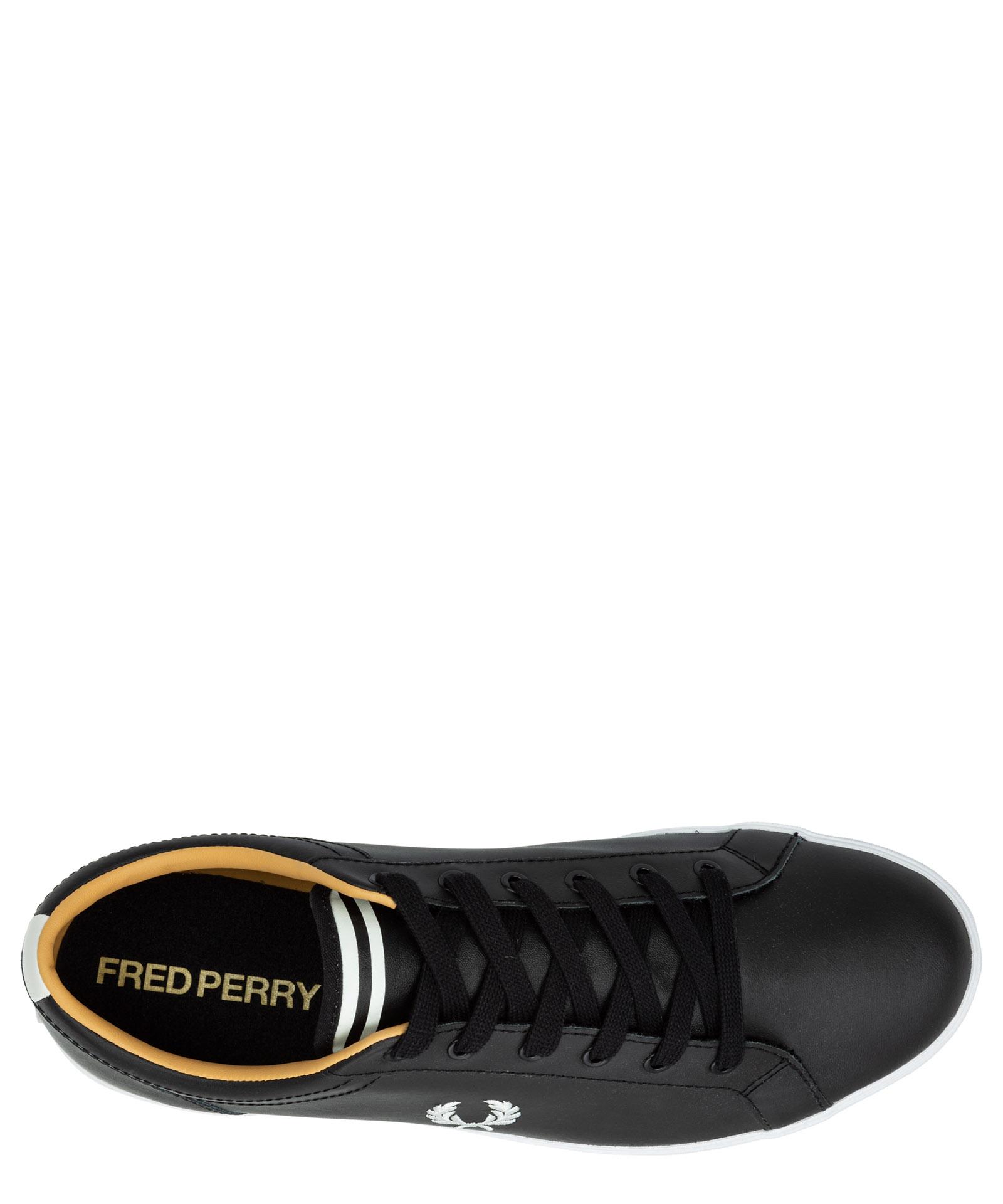 Fred Perry Leather Baseline Sneakers in Black for Men - Save 56% | Lyst