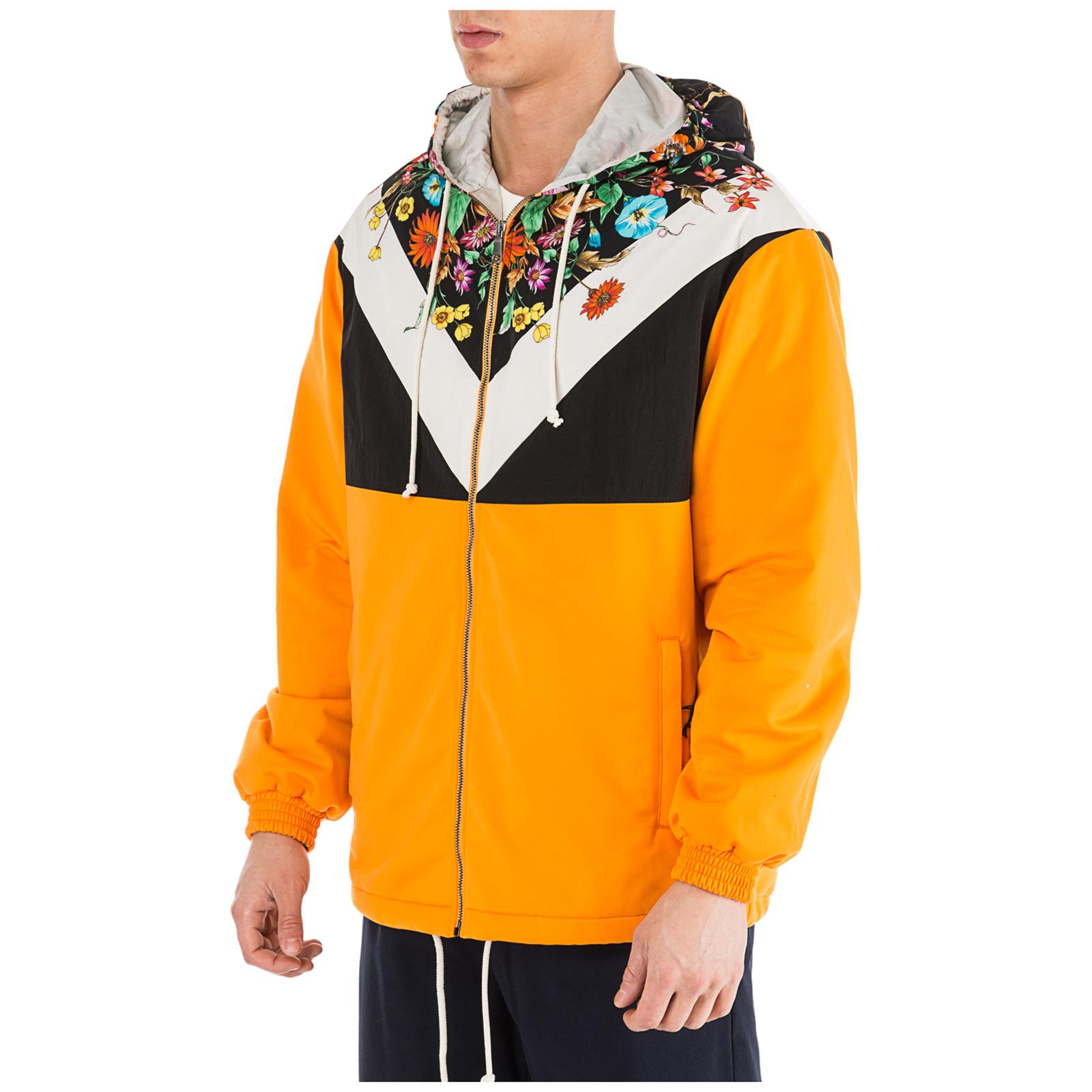 gucci men's floral coats & jackets
