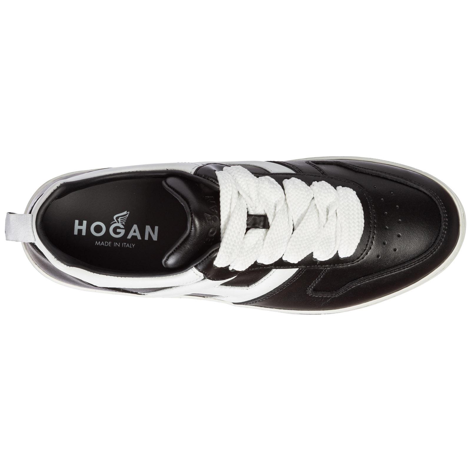 Hogan Leather H449 White in White,Black (Black) | Lyst